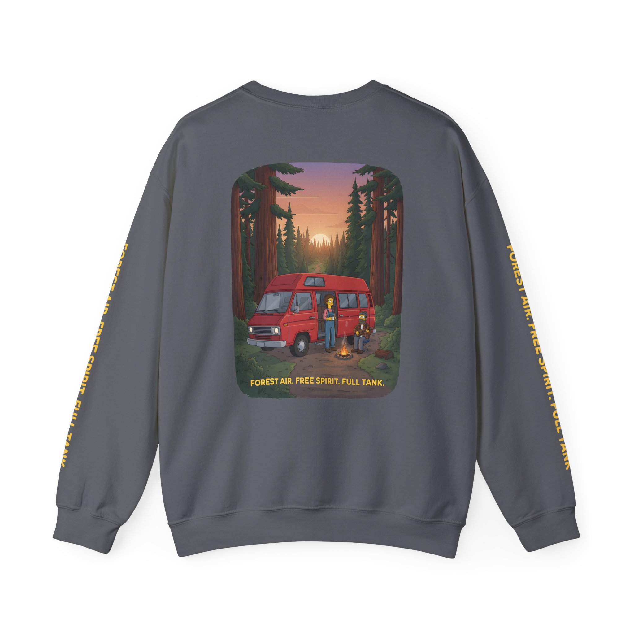 16747293098508530261_2048.jpeg Unisex Heavy Blend™ Crewneck Sweatshirt — "Forest Air Free Spirit Full Tank" Design Sitcom-Line