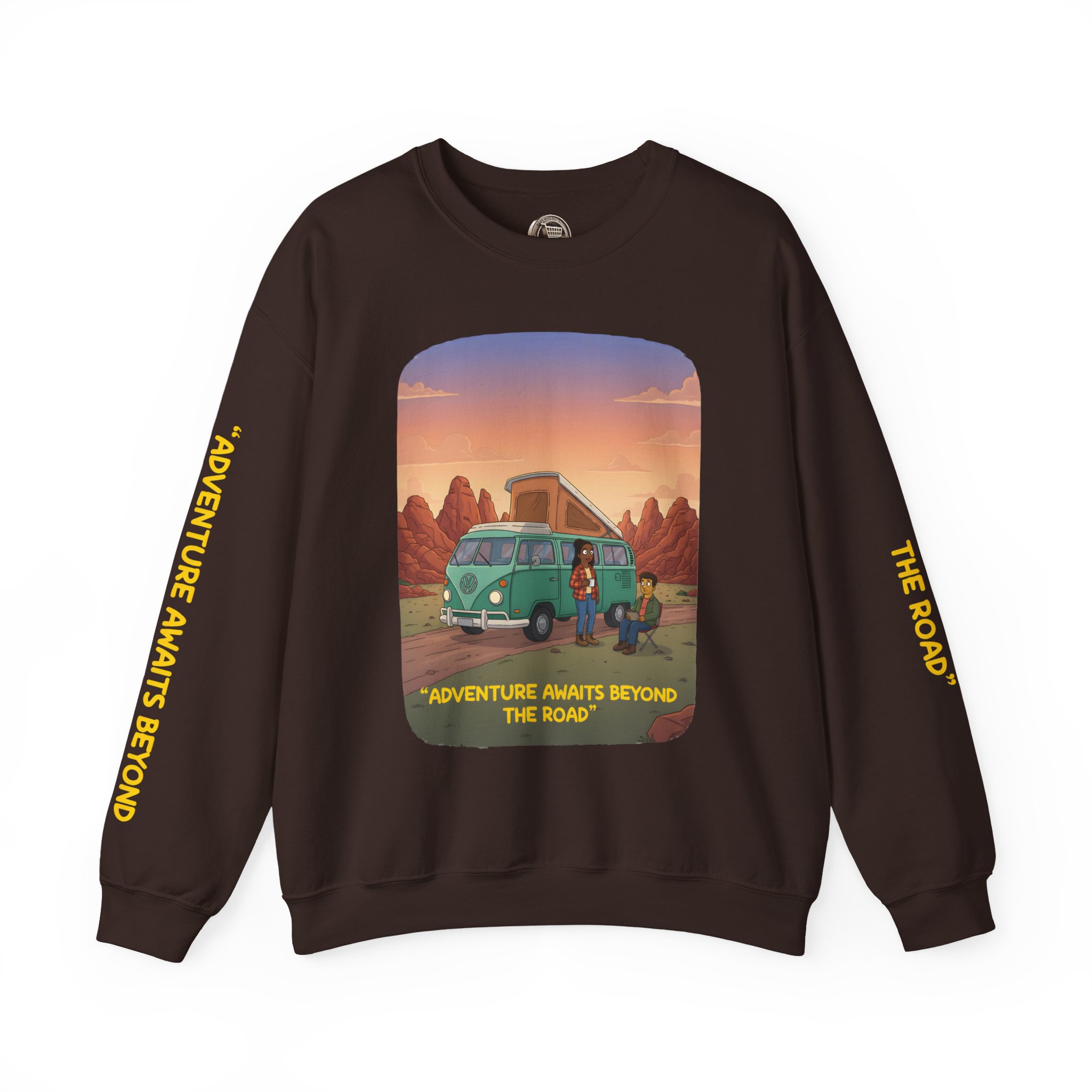 16758020987026336141_2048.jpeg Unisex Heavy Blend™ Crewneck Sweatshirt — "Adventure Awaits Beyond The Road" Design Sitcom-Line
