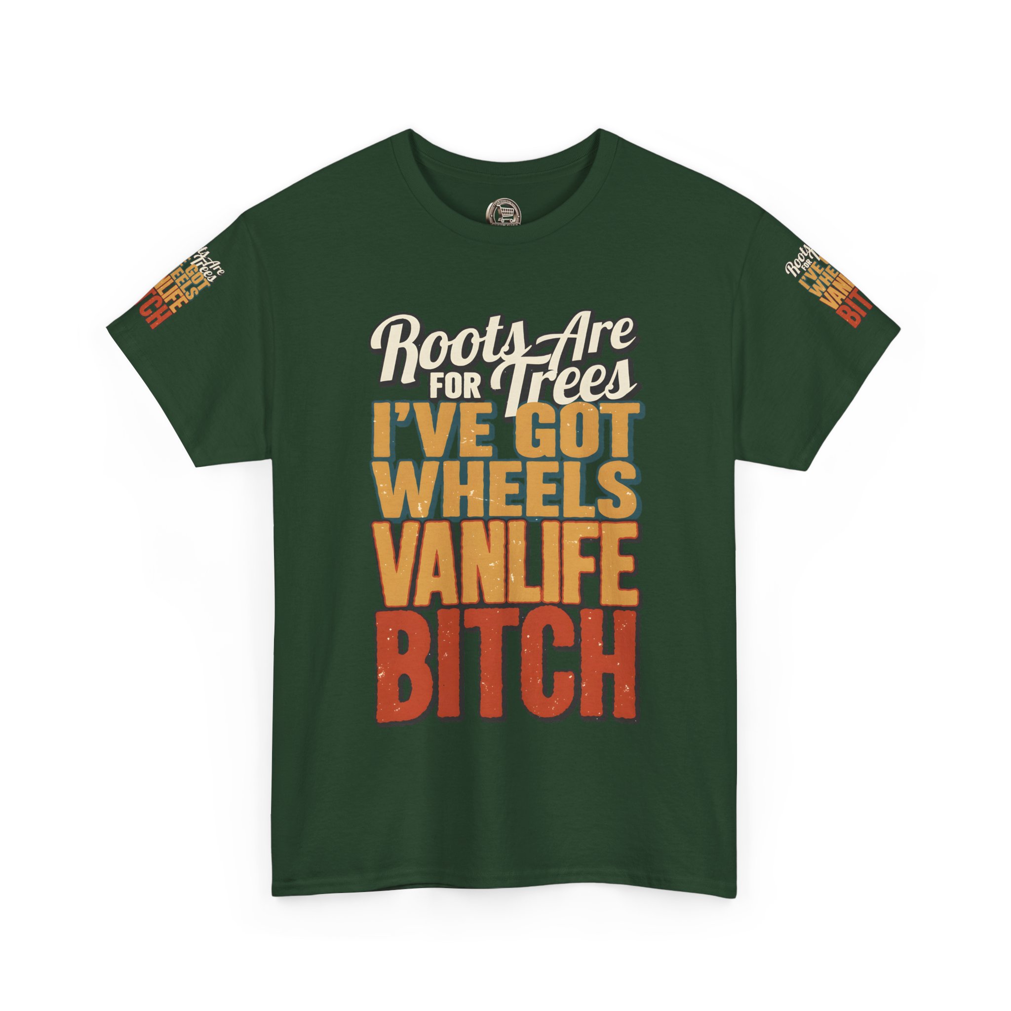 Unisex Heavy Cotton Tee — "Roots Are For Trees" Design F**K-Line