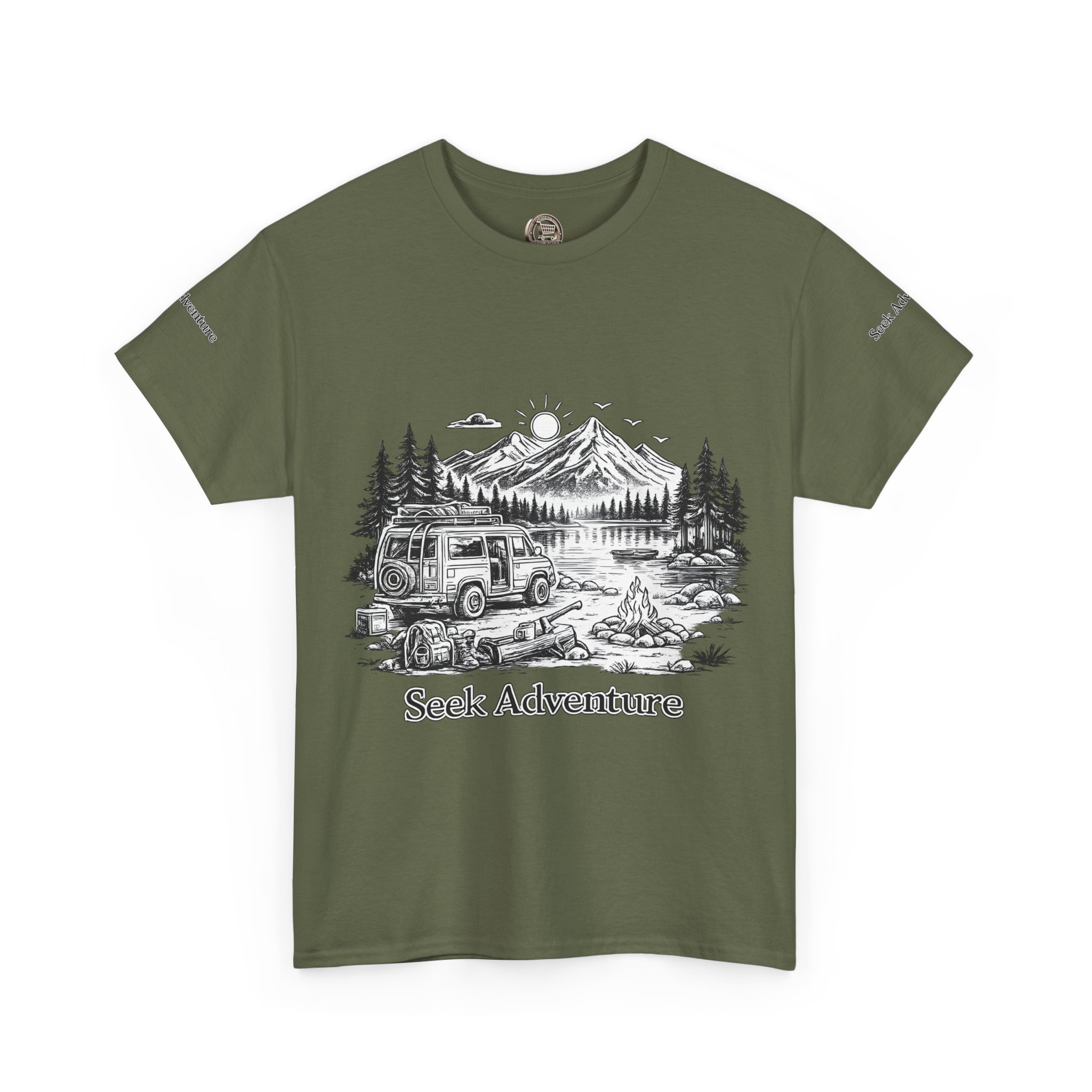16769302817777460734_2048.jpeg Unisex Heavy Cotton Tee — "Seek Adventure" Design Minimal-Line