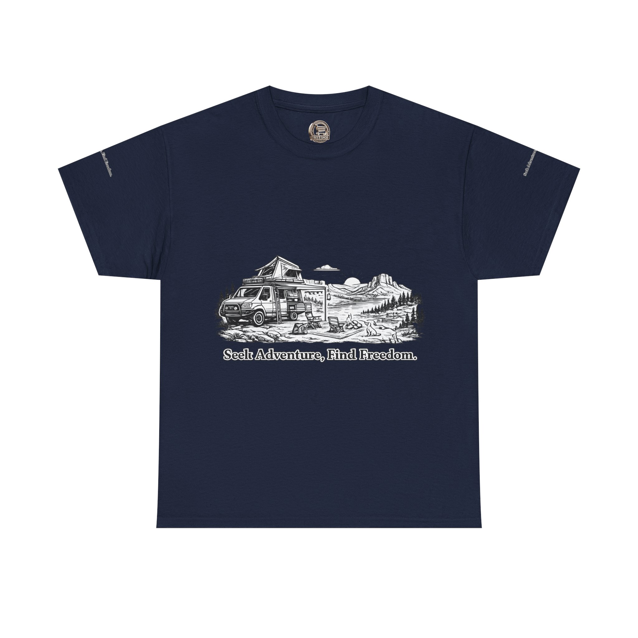 16770105777972447621_2048.jpeg Unisex Heavy Cotton Tee — "Seek Adventure, Find Freedom" Design Minimal-Line