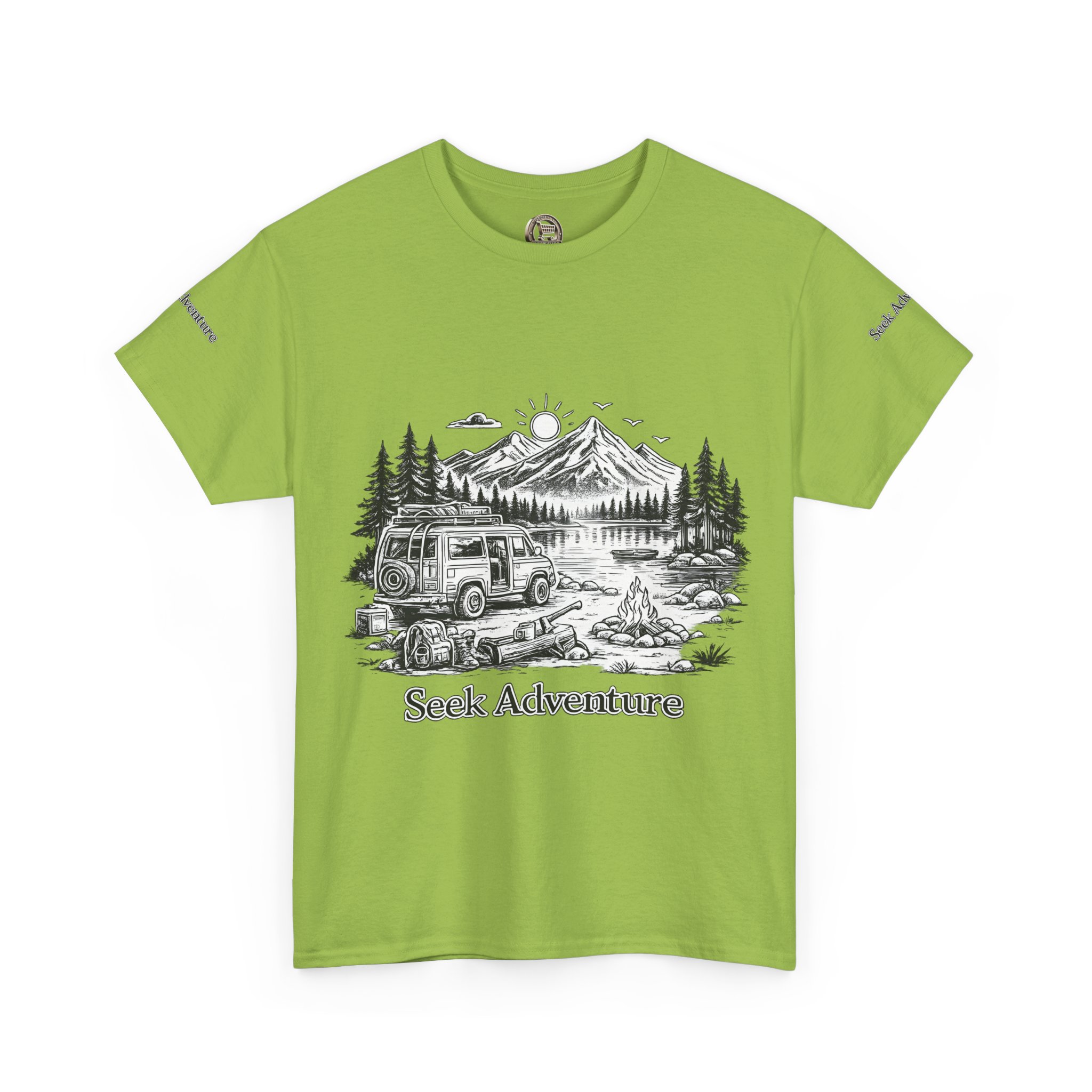 16771536836320137490_2048.jpeg Unisex Heavy Cotton Tee — "Seek Adventure" Design Minimal-Line