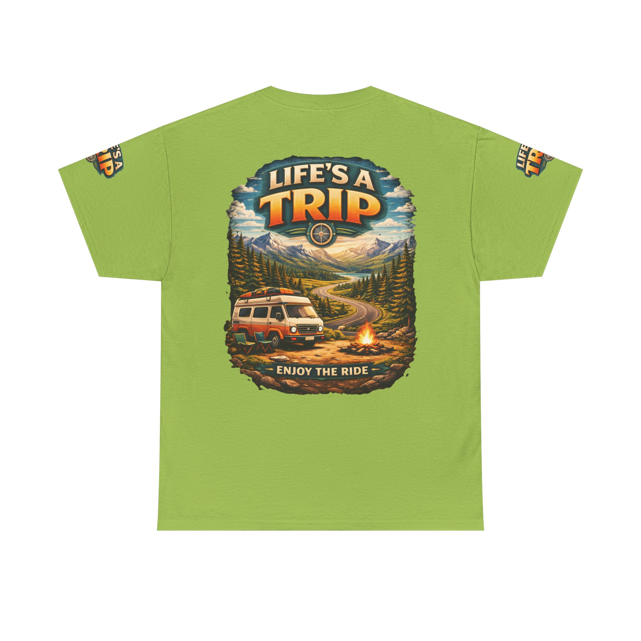 16774522921631852237_2048.jpeg Unisex Heavy Cotton Tee — "Live´s A Trip-Enjoy The Ride" Design Scenic-Line