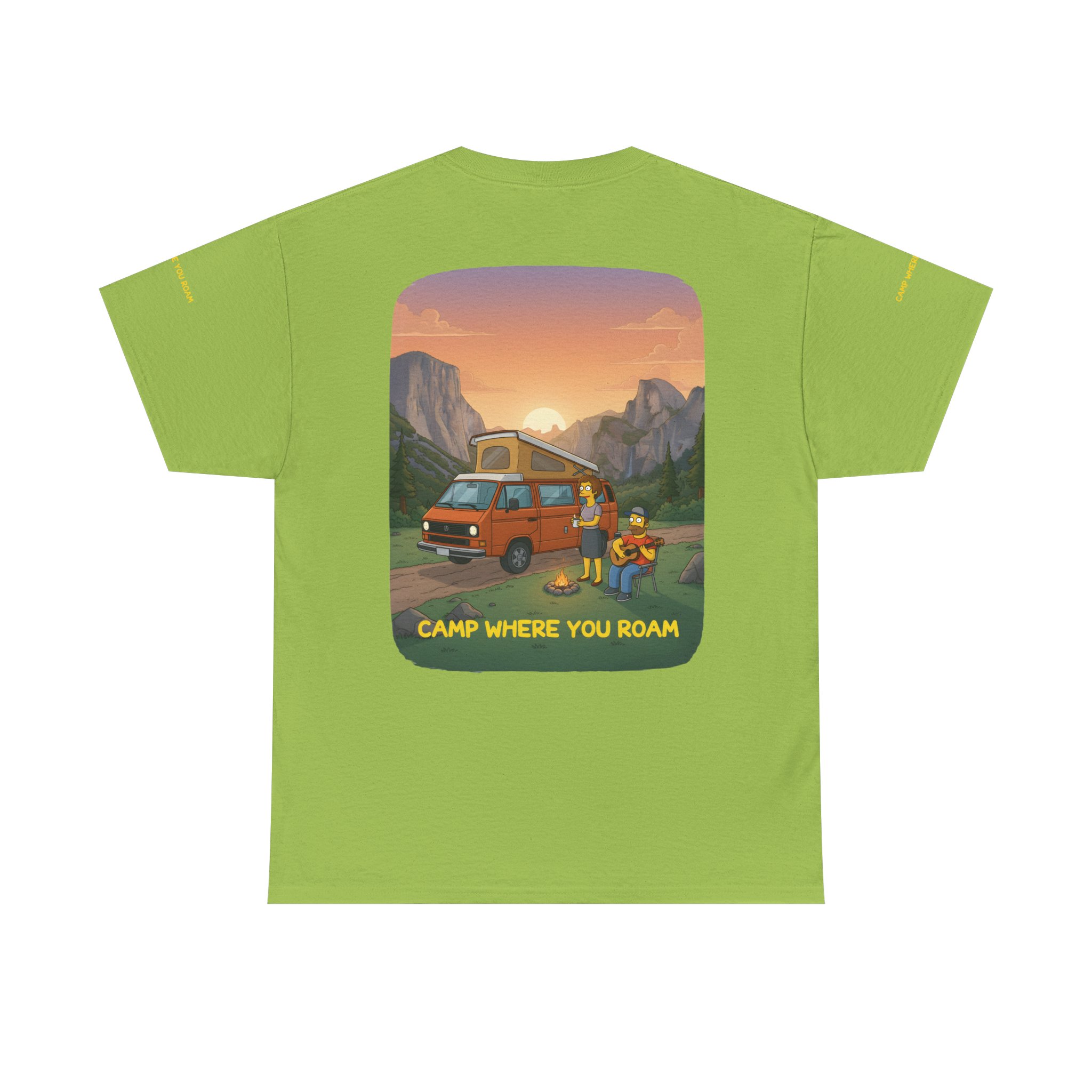 Unisex Heavy Cotton Tee — "Camp Where You Roam" Design Sitcom-Line
