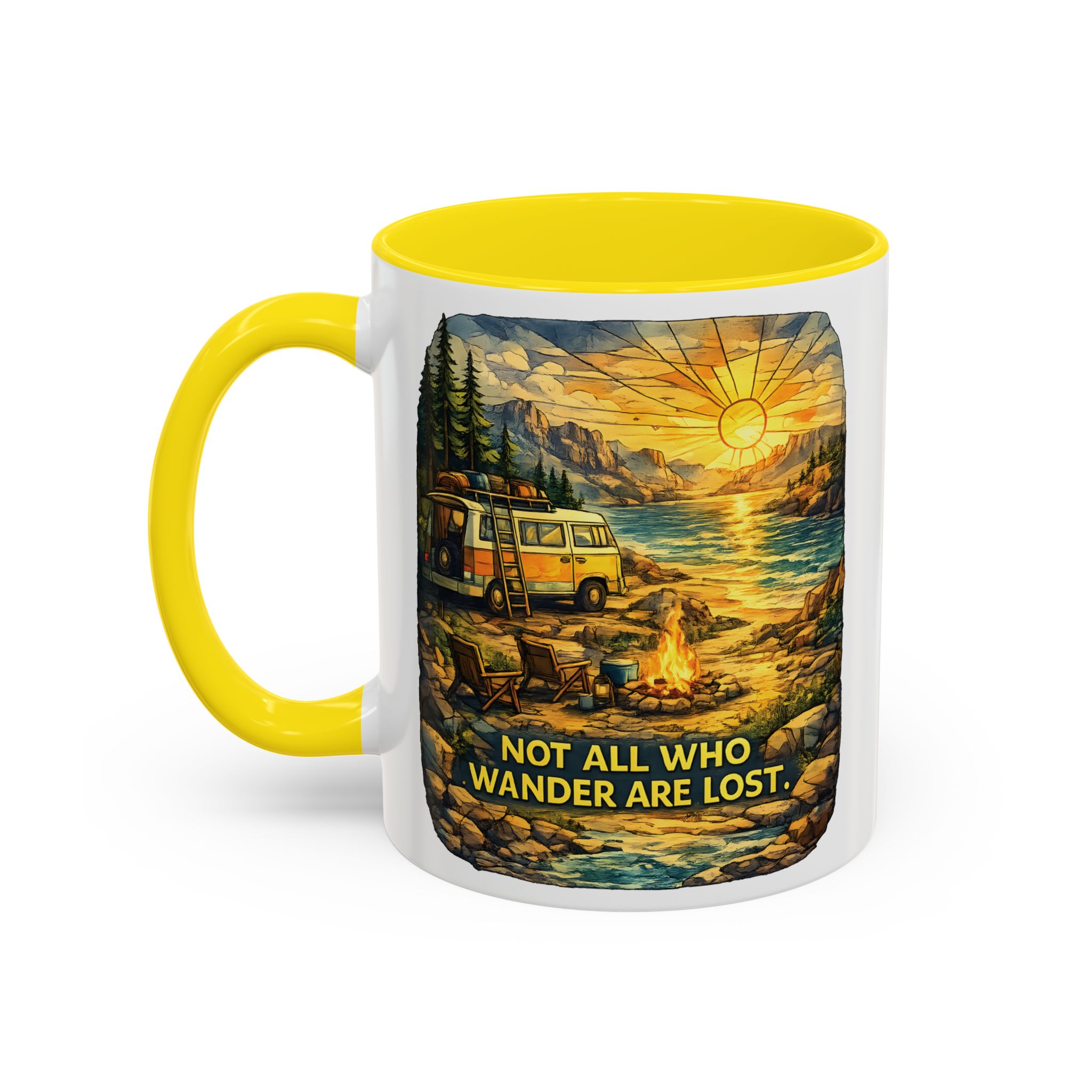 16801628110876098501_2048.jpeg Accent Coffee Mug (11, 15oz) — "Not All Who Wander Are Lost" Design Cubic-Line