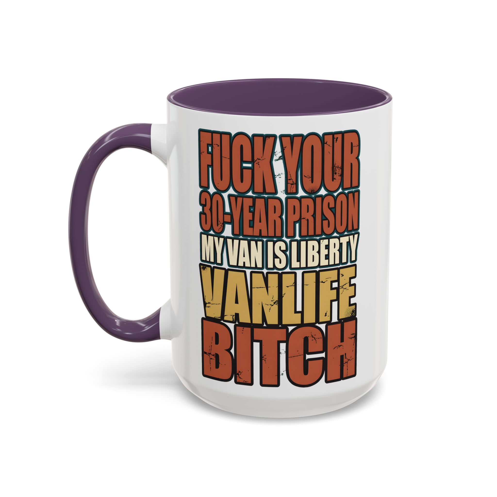 Accent Coffee Mug (11, 15oz) — "Fuck Your 30 Year" Design F**K-Line
