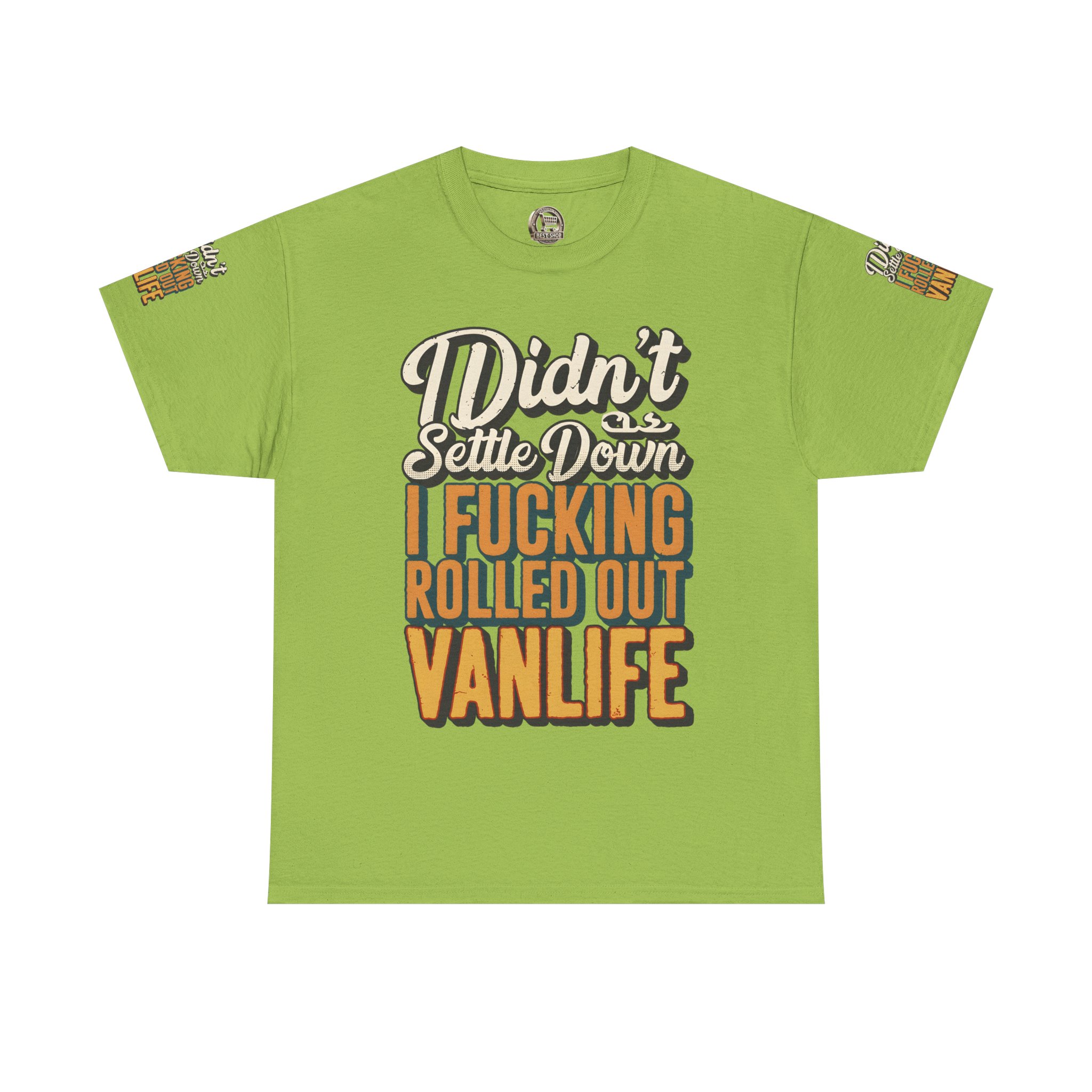 16806013508265924394_2048.jpeg Unisex Heavy Cotton Tee — "Dind´t Settle Down" Design F**K-Line