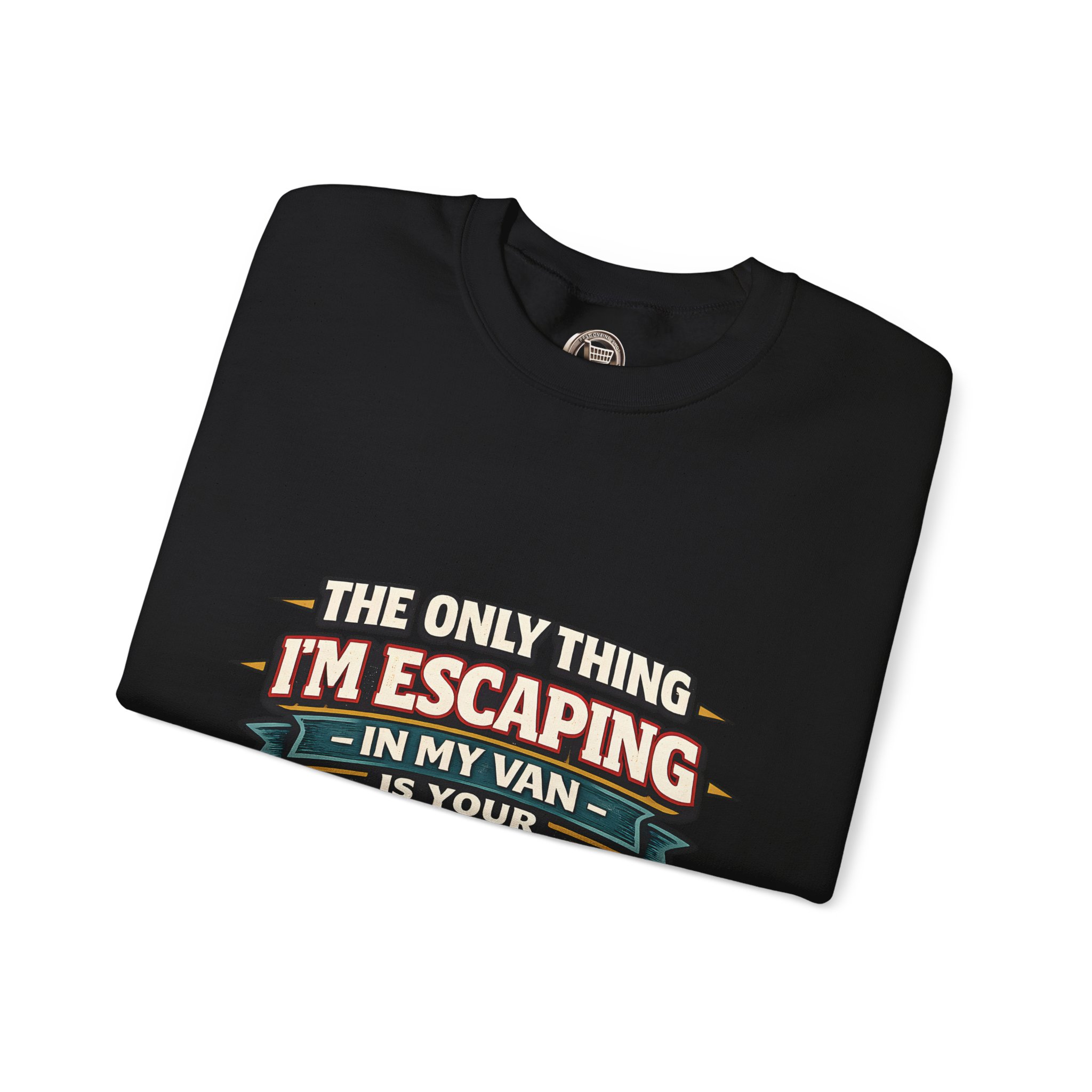 Unisex Heavy Blend™ Crewneck Sweatshirt — "The Only Thing I´m Escaping" Design F**K-Line