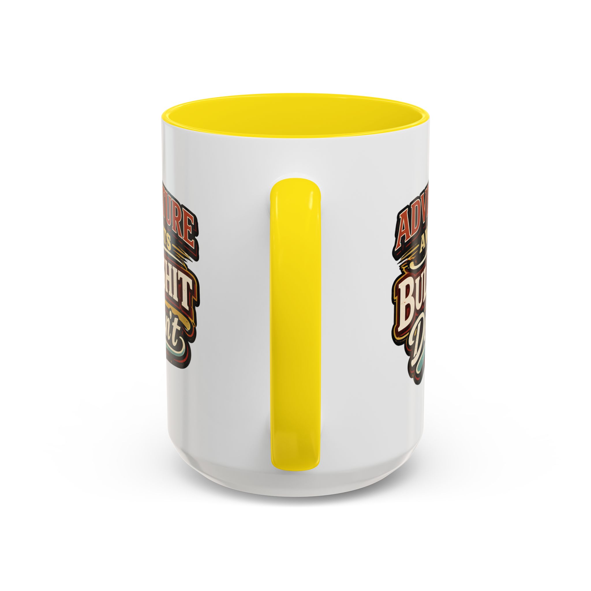Accent Coffee Mug (11, 15oz) — "Adventure Awaits" Design F**K-Line