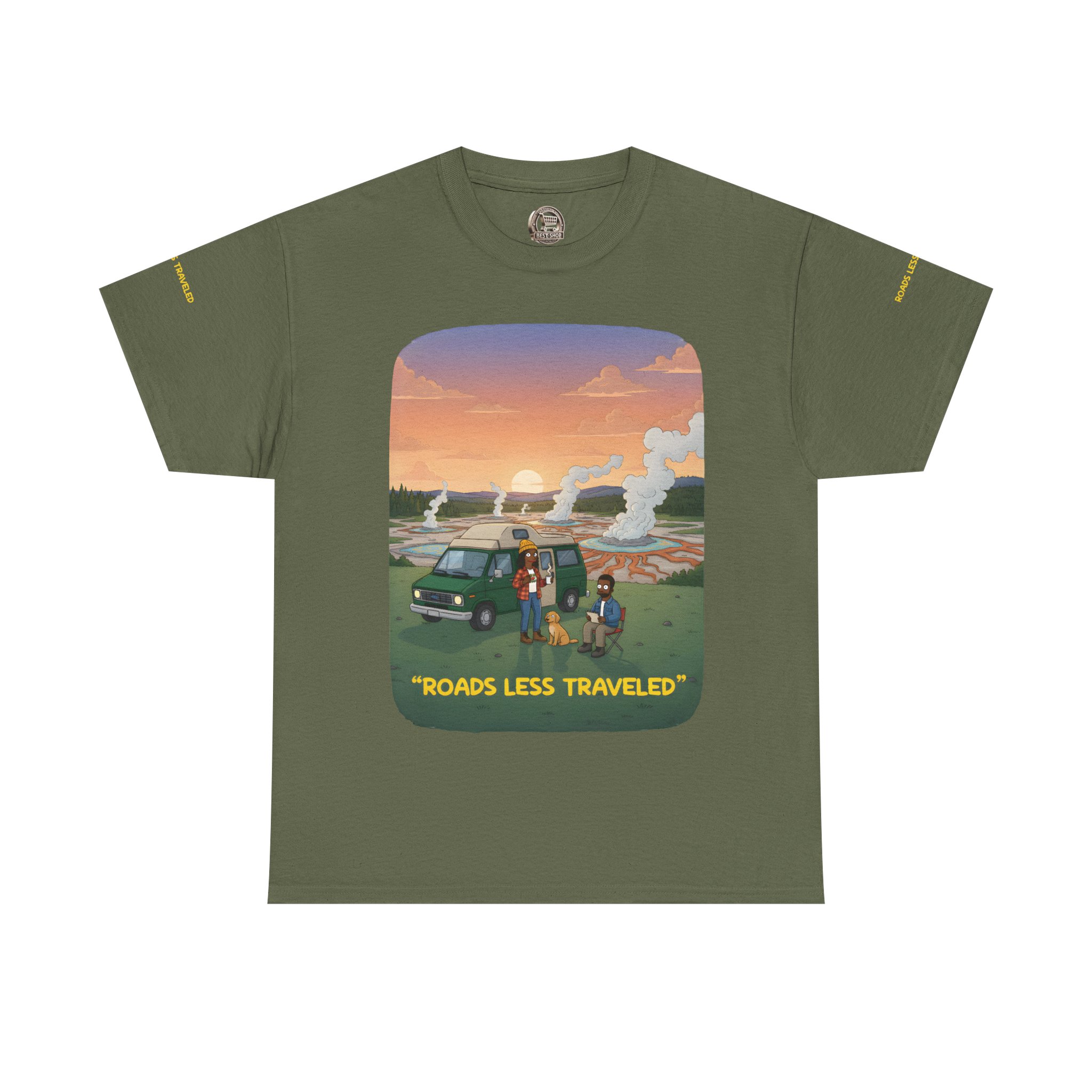16827299537423979033_2048.jpeg Unisex Heavy Cotton Tee — "Roads Less Traveled" Design Sitcom-Line