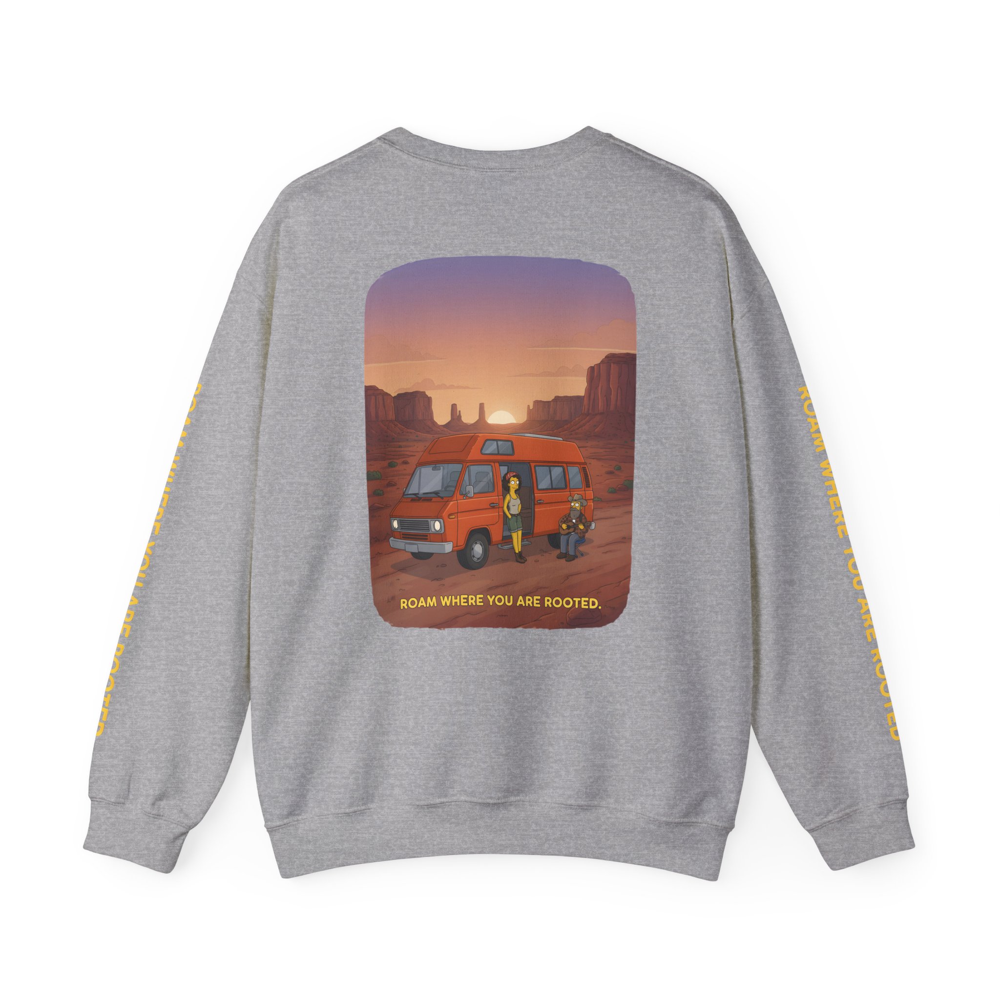 16832199367553210426_2048.jpeg Unisex Heavy Blend™ Crewneck Sweatshirt — "Roam Where You Are Rooted" Design Sitcom-Line