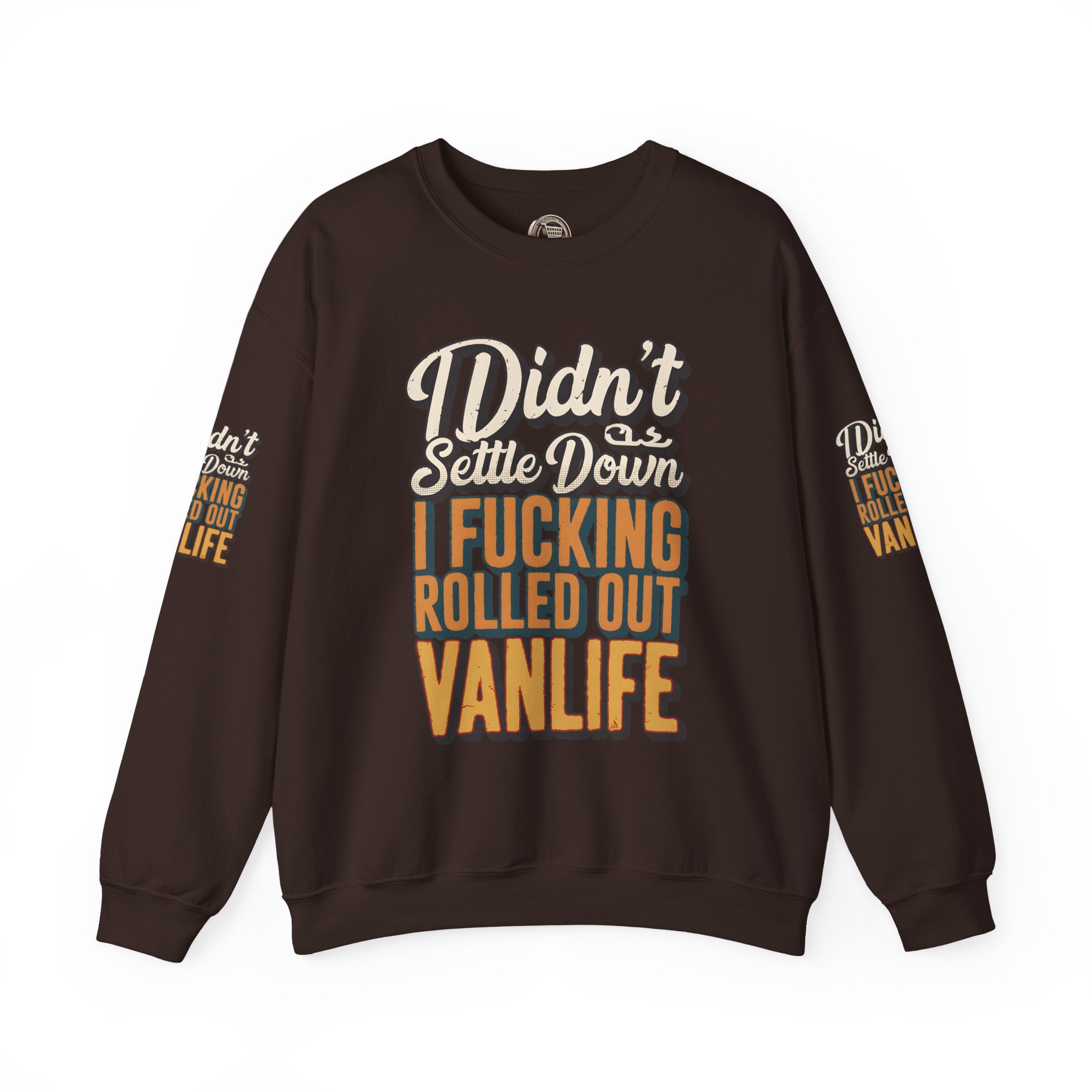Unisex Heavy Blend™ Crewneck Sweatshirt — "Dind´t Settle Down" Design F**K-Line