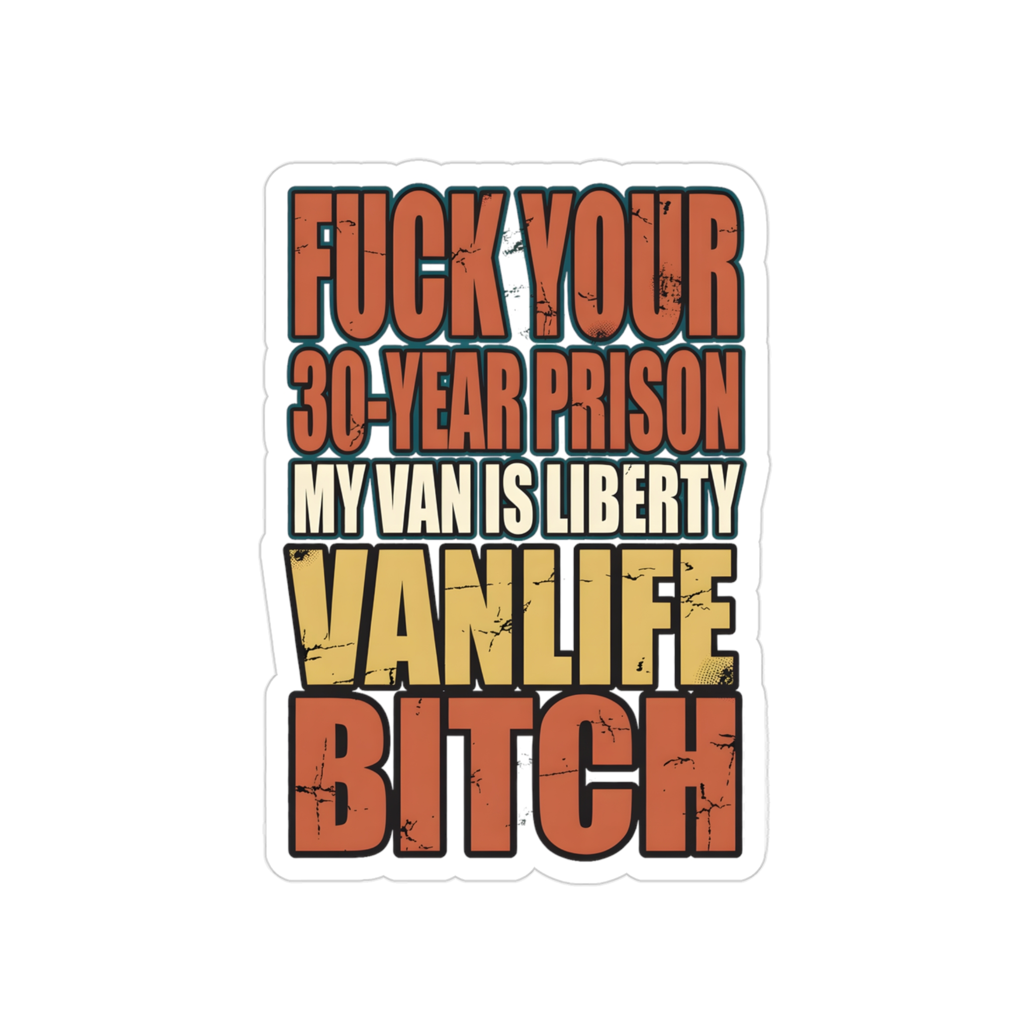 Transparent Outdoor Stickers – "Fuck Your 30 Year" Design F**K-Line