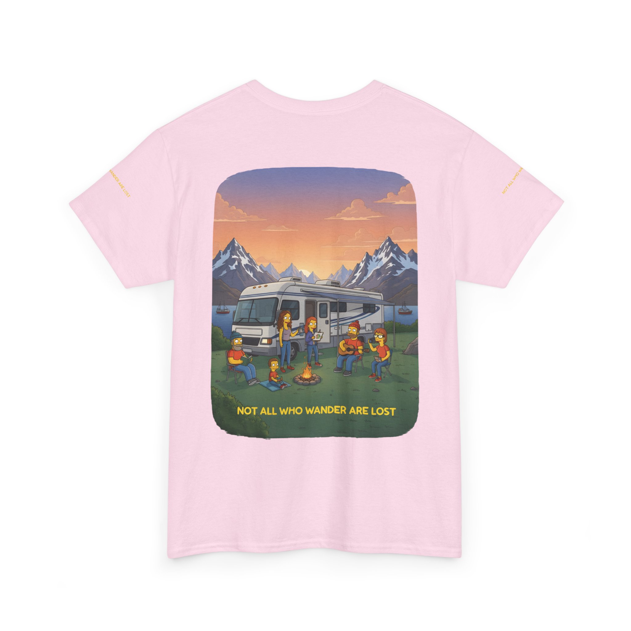 Unisex Heavy Cotton Tee — "Not All Who Wander Are Lost" Design Sitcom-Line