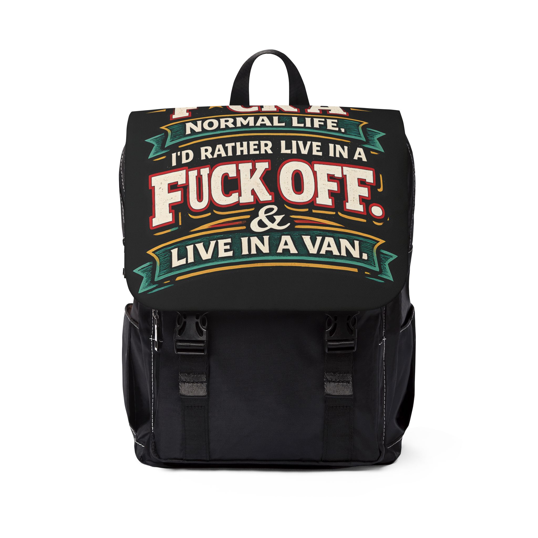 1683454316134138836_2048.jpeg Unisex Casual Shoulder Backpack — "Fuck A Normal Life" Design F**K-Line