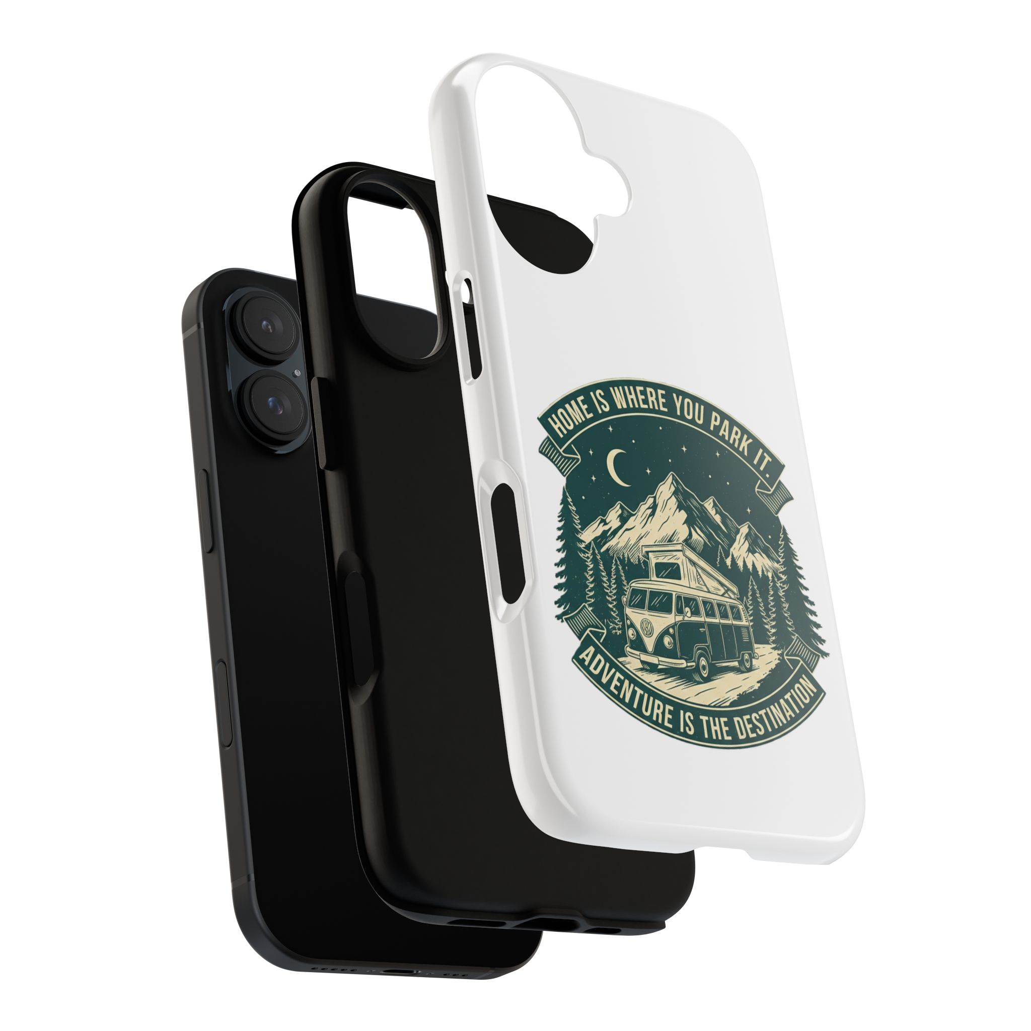 Phone Case — "Home Is Where You Park It-Adventure is the destination" Camper Van Design