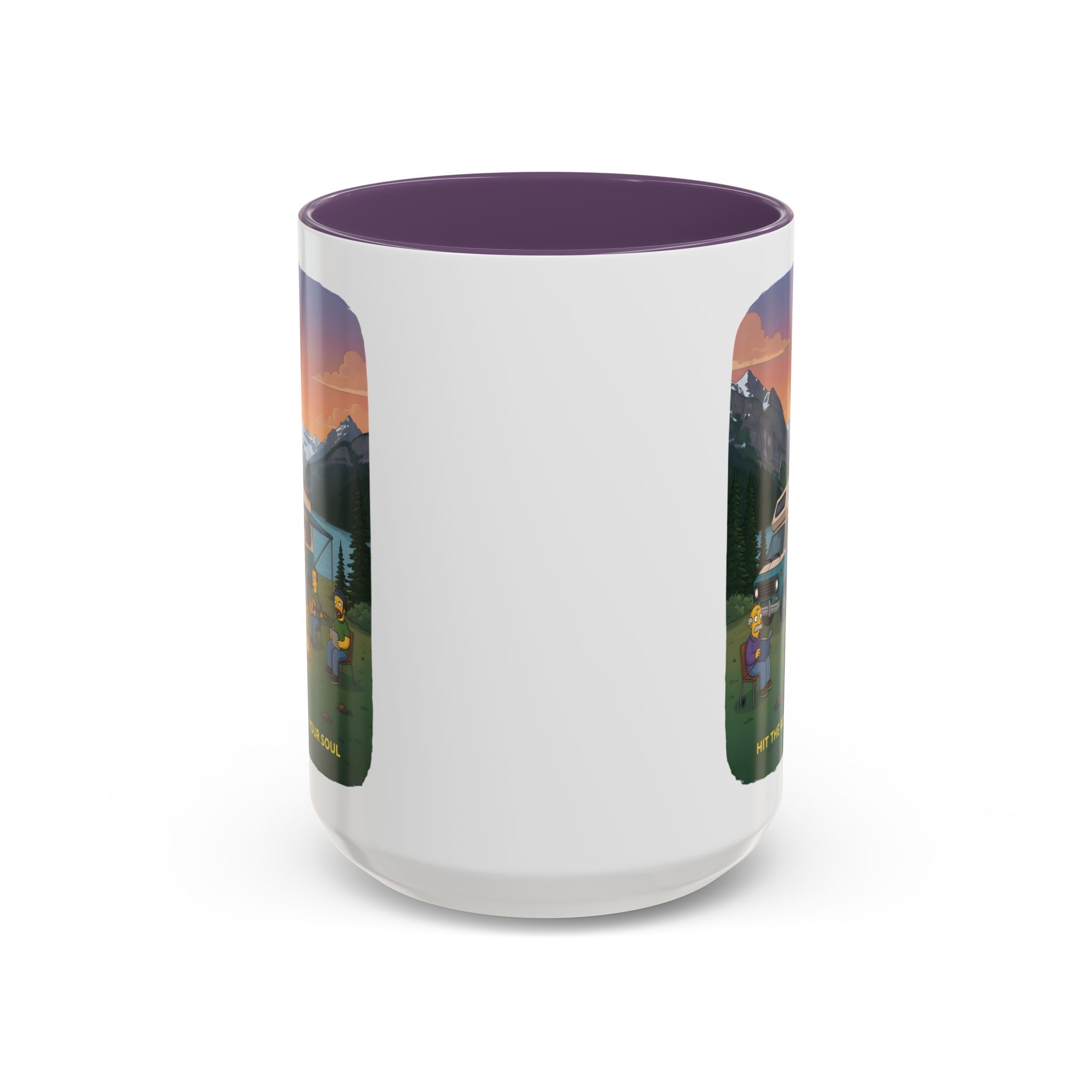 Accent Coffee Mug (11, 15oz) — "Hit The Road-Find Your Soul" Design Sitcom-Line