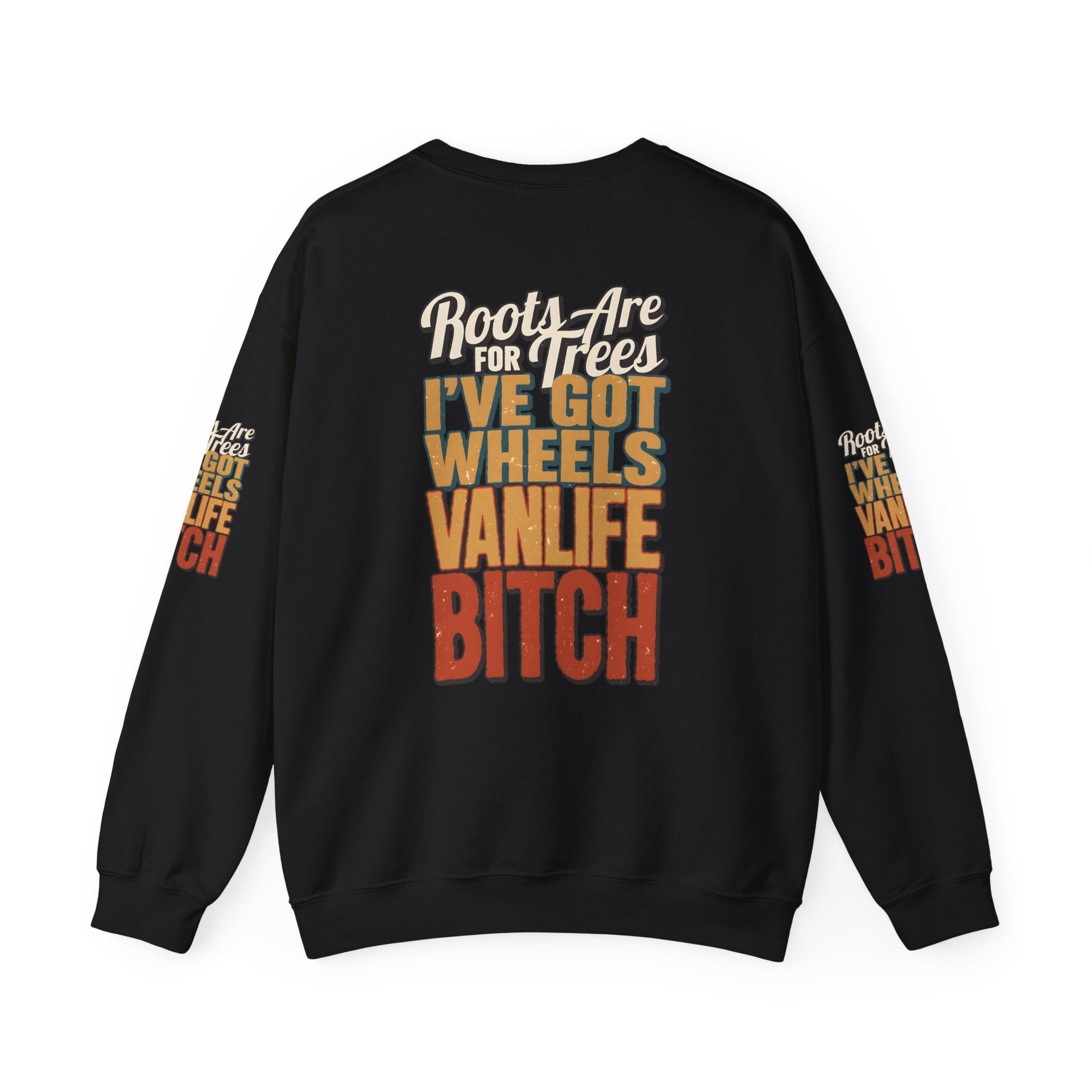 Unisex Heavy Blend™ Crewneck Sweatshirt — "Roots Are For Trees" Design F**K-Line