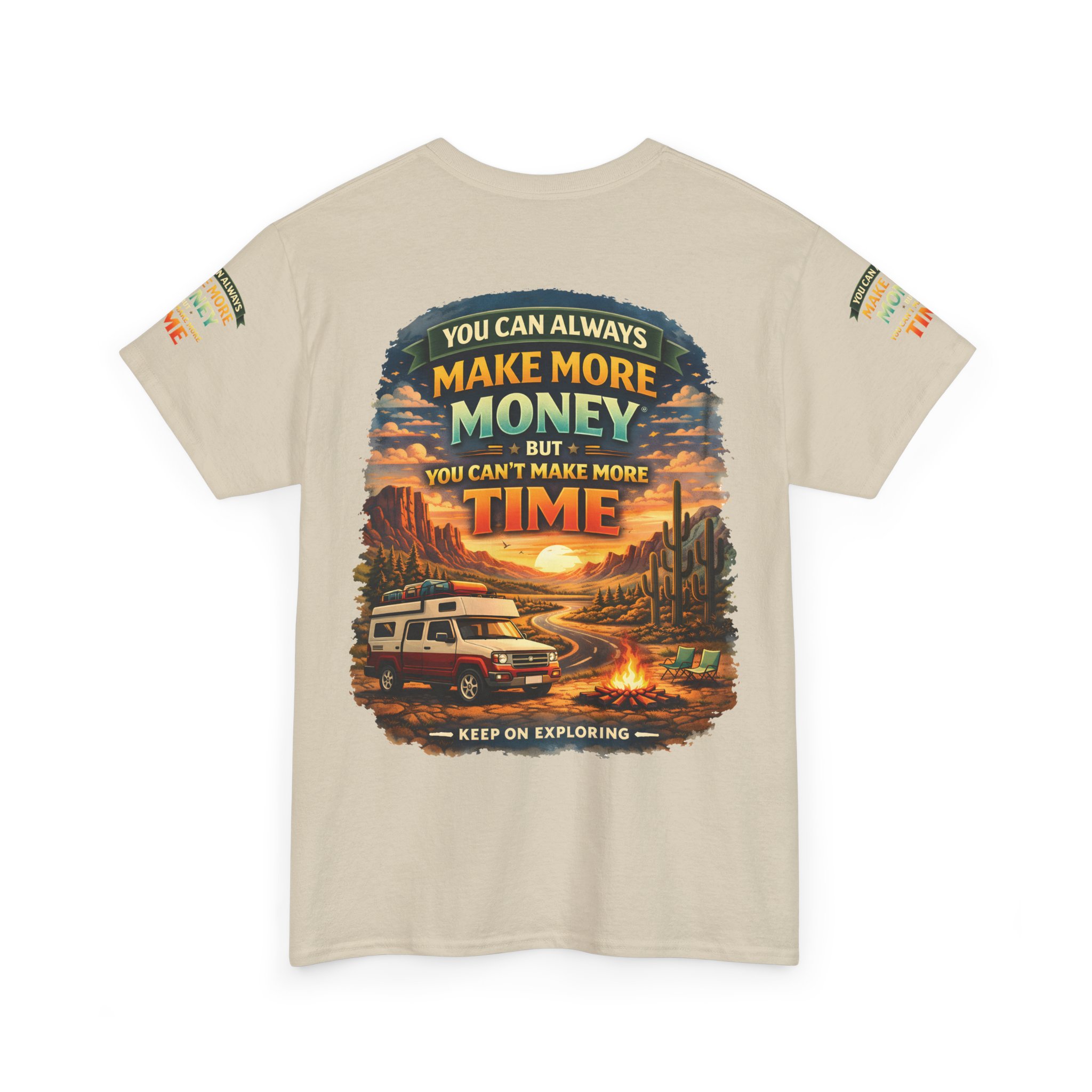 Unisex Heavy Cotton Tee — "You Can Always Make More Money" Design Scenic-Line
