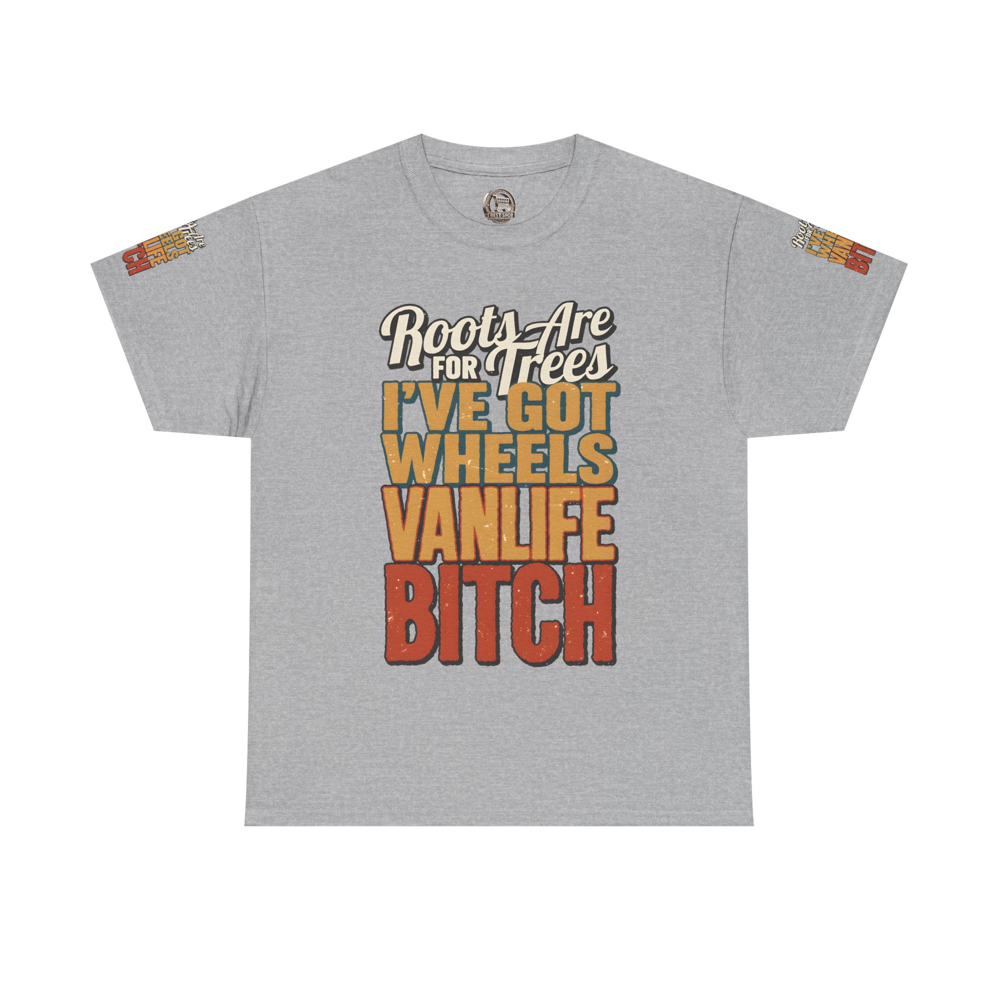 Unisex Heavy Cotton Tee — "Roots Are For Trees" Design F**K-Line