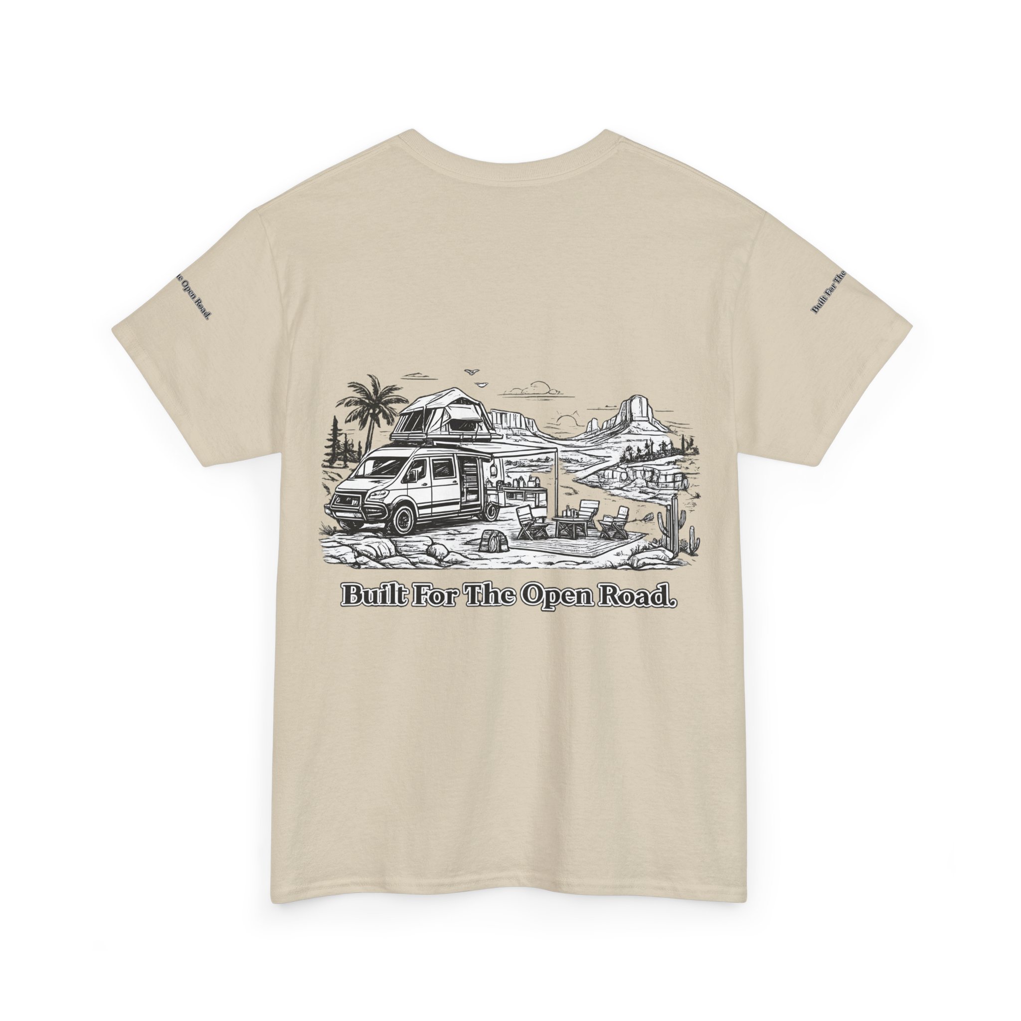 16846331380909208399_2048.jpeg Unisex Heavy Cotton Tee — "Built For The Open Road" Design Minimal-Line