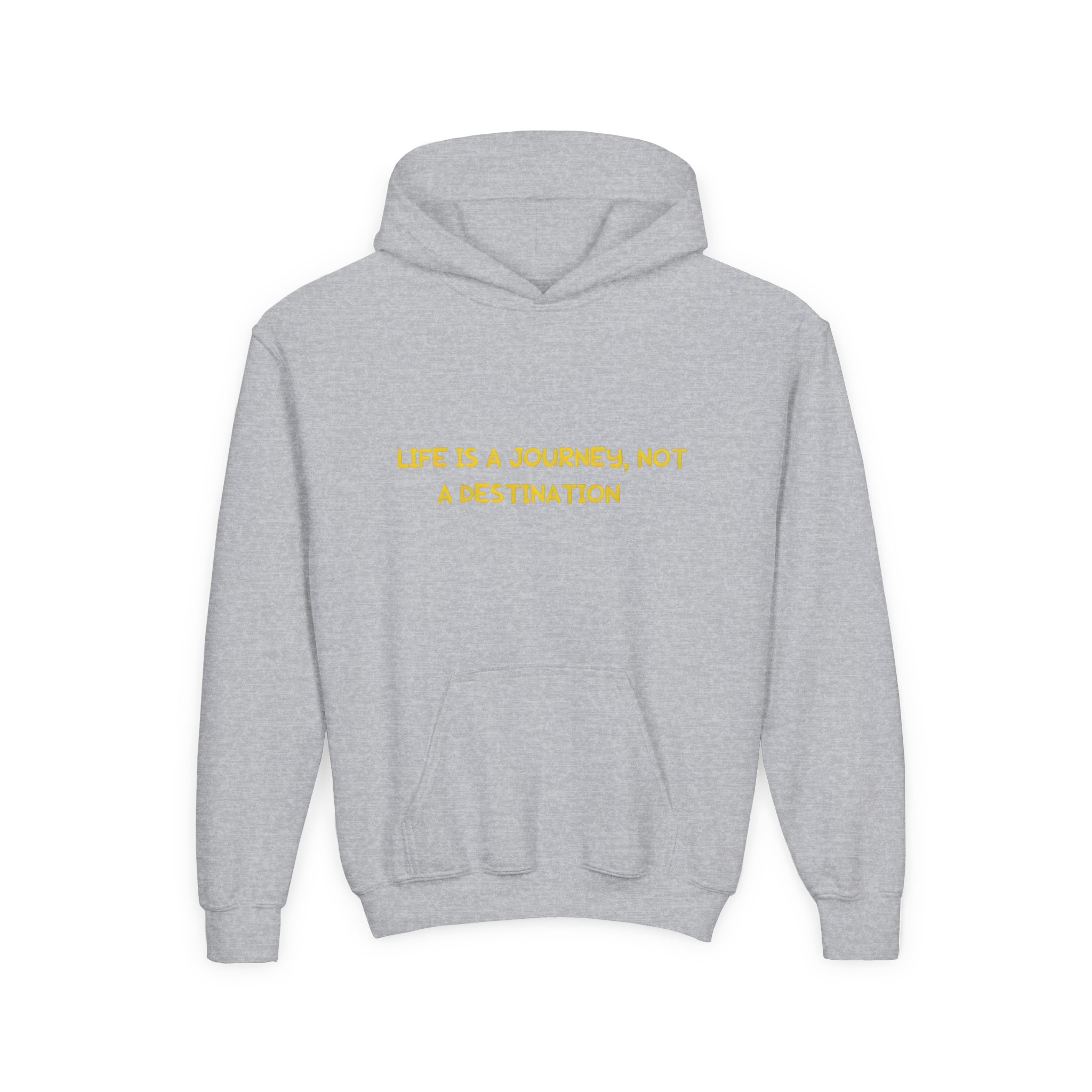 Youth Hoodie(Gildan) – "Life Is A Journey-Not A Destination" (Design Sitcom-Line)