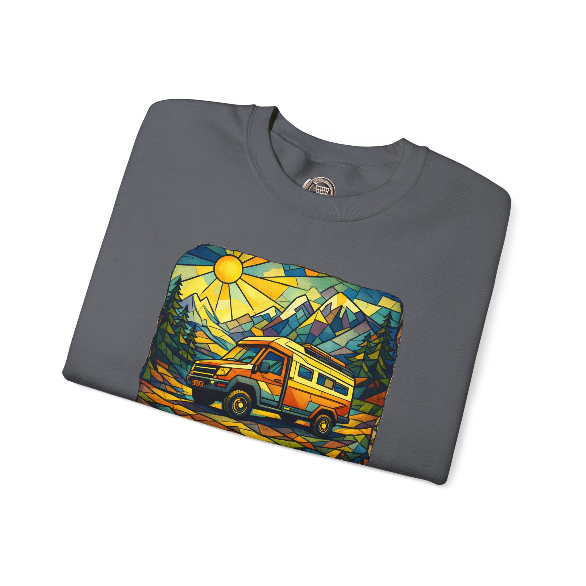 16866654517038939486_2048.jpeg Unisex Heavy Blend™ Crewneck Sweatshirt — "Live Every Day InFull Color" Design Cubic-Line