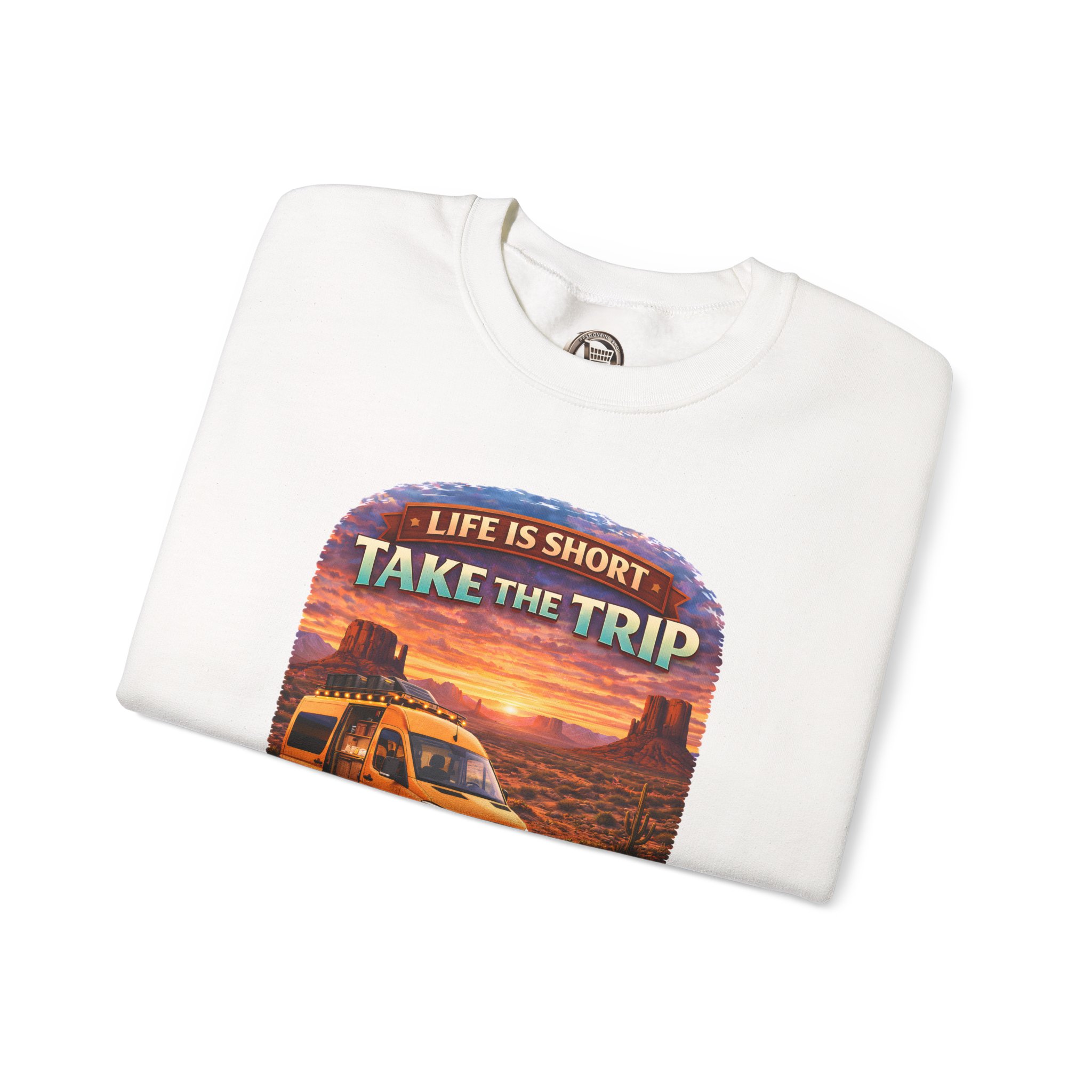 16873671433919774007_2048.jpeg Unisex Heavy Blend™ Crewneck Sweatshirt — "Life Is To Short-Take The Trip" Design Scenic-Line