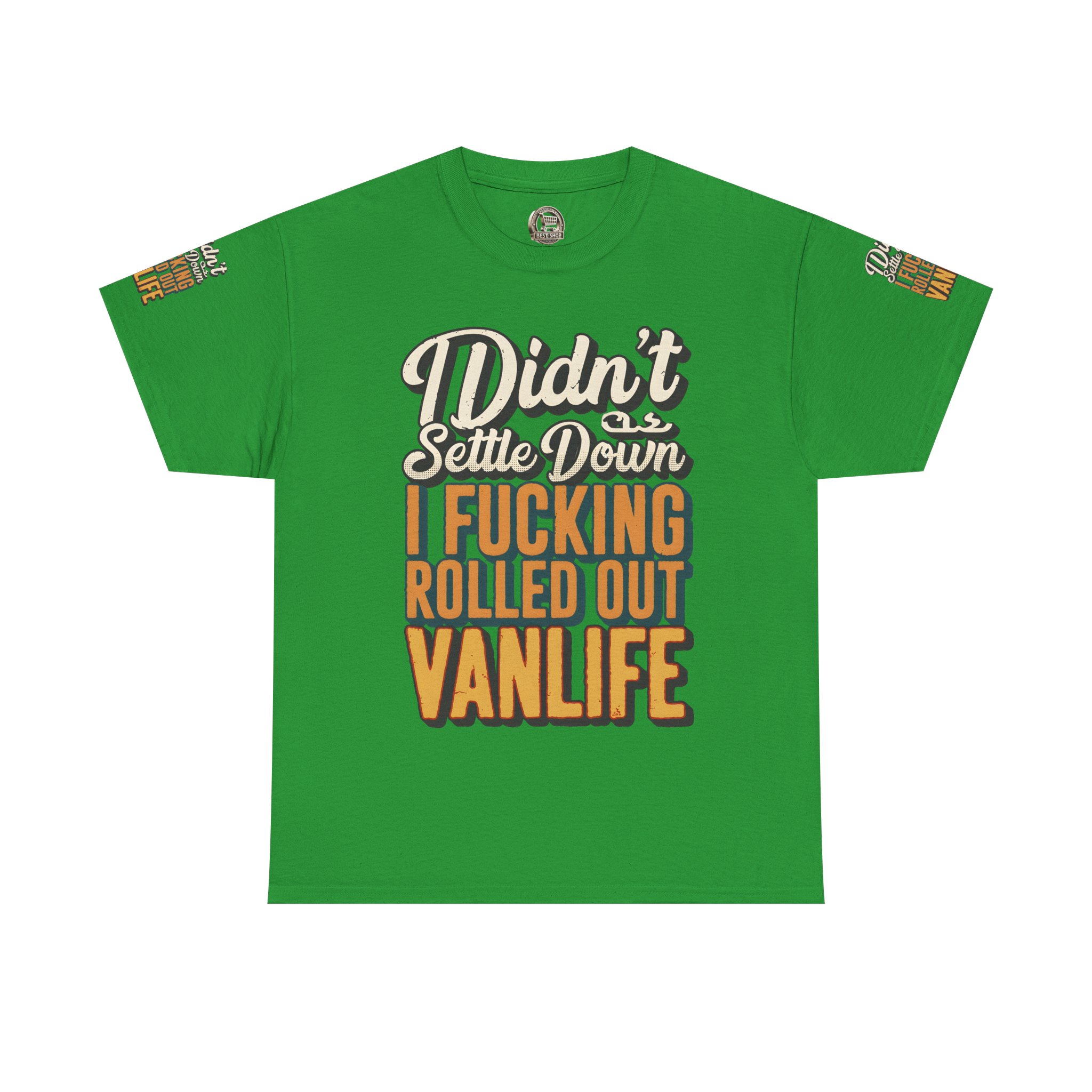 16883111512164791789_2048.jpeg Unisex Heavy Cotton Tee — "Dind´t Settle Down" Design F**K-Line