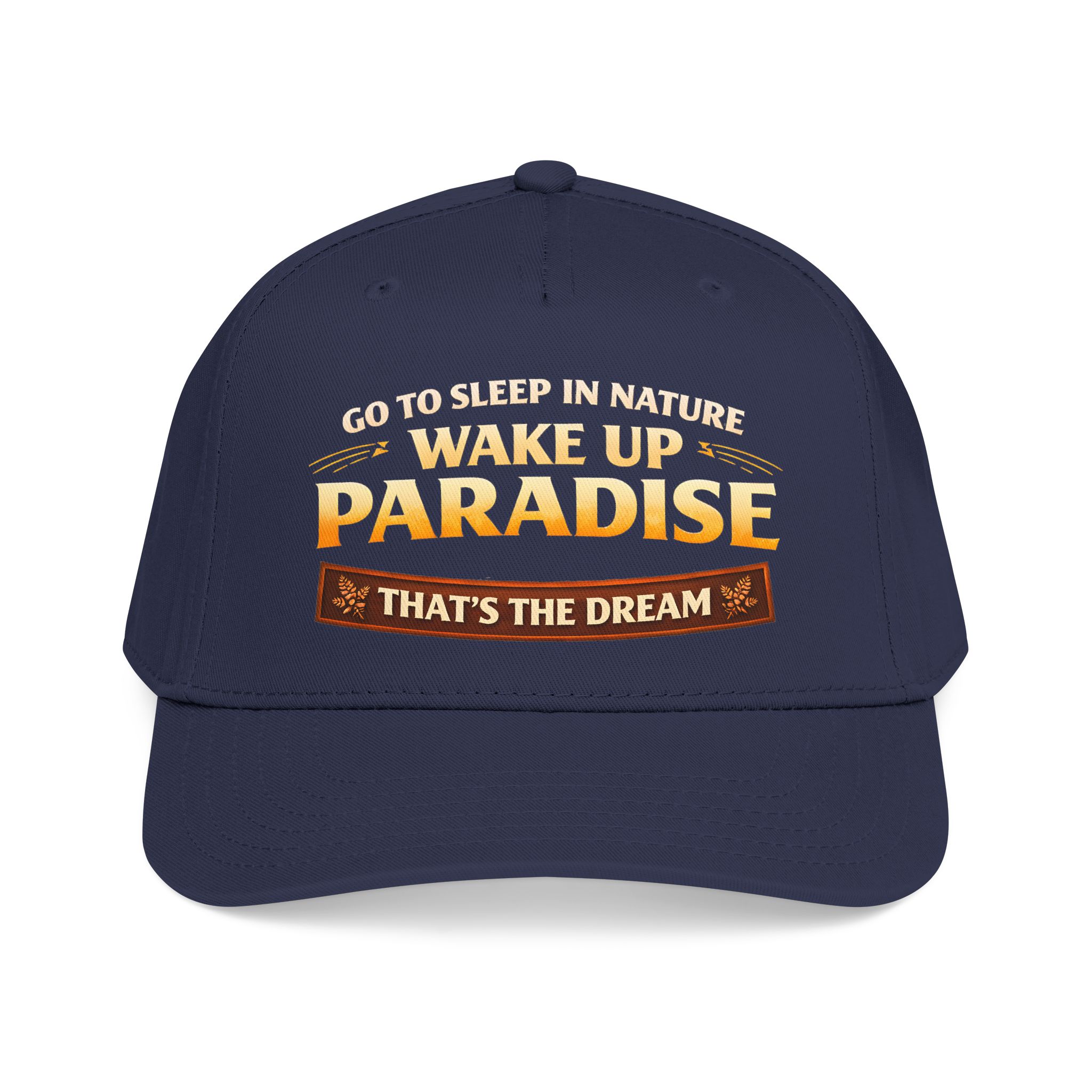 Baseball Cap - "Go sleep Nature-Wake Up Paradise" Design Scenic-Line