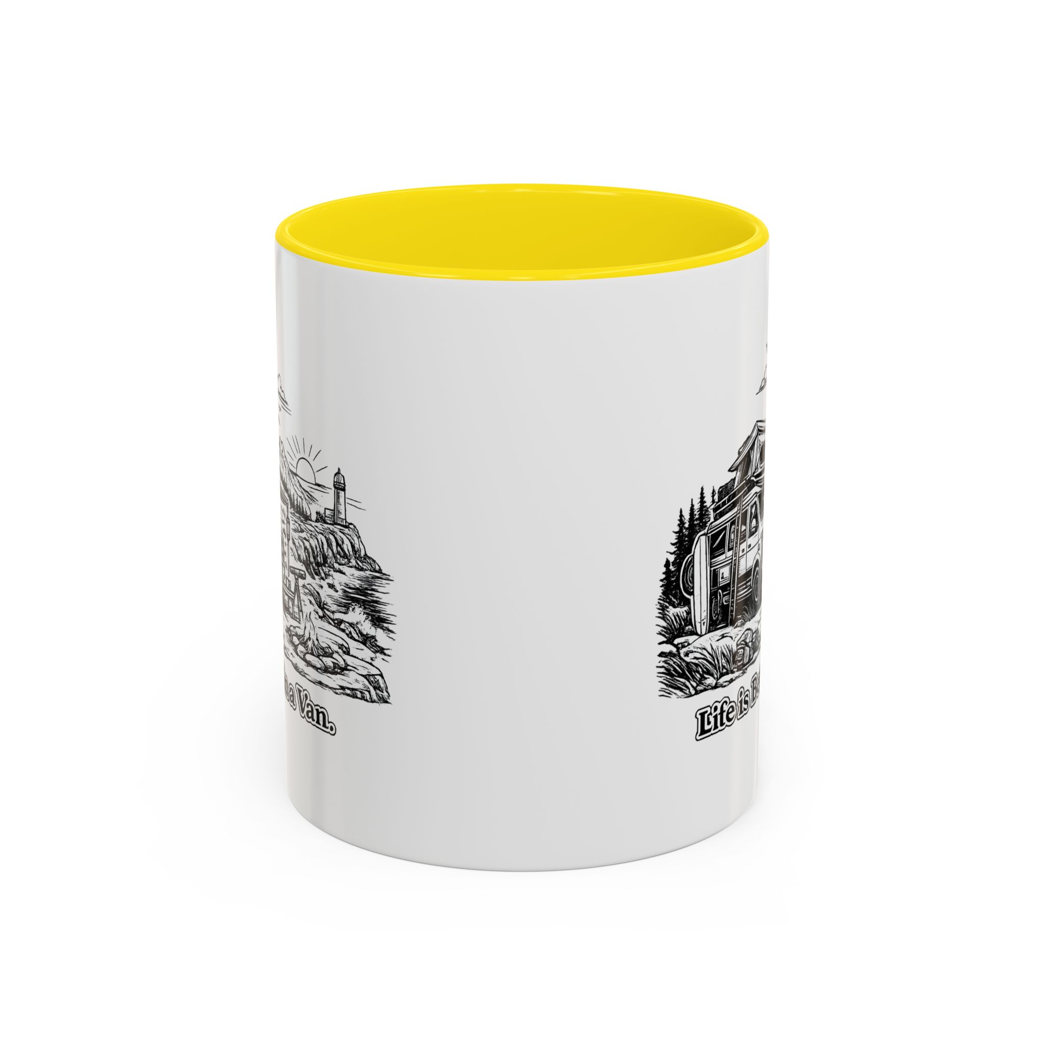 1690733547555107650_2048.jpeg Accent Coffee Mug (11, 15oz) — "Life Is Better In A Van" Design Minimal-Line