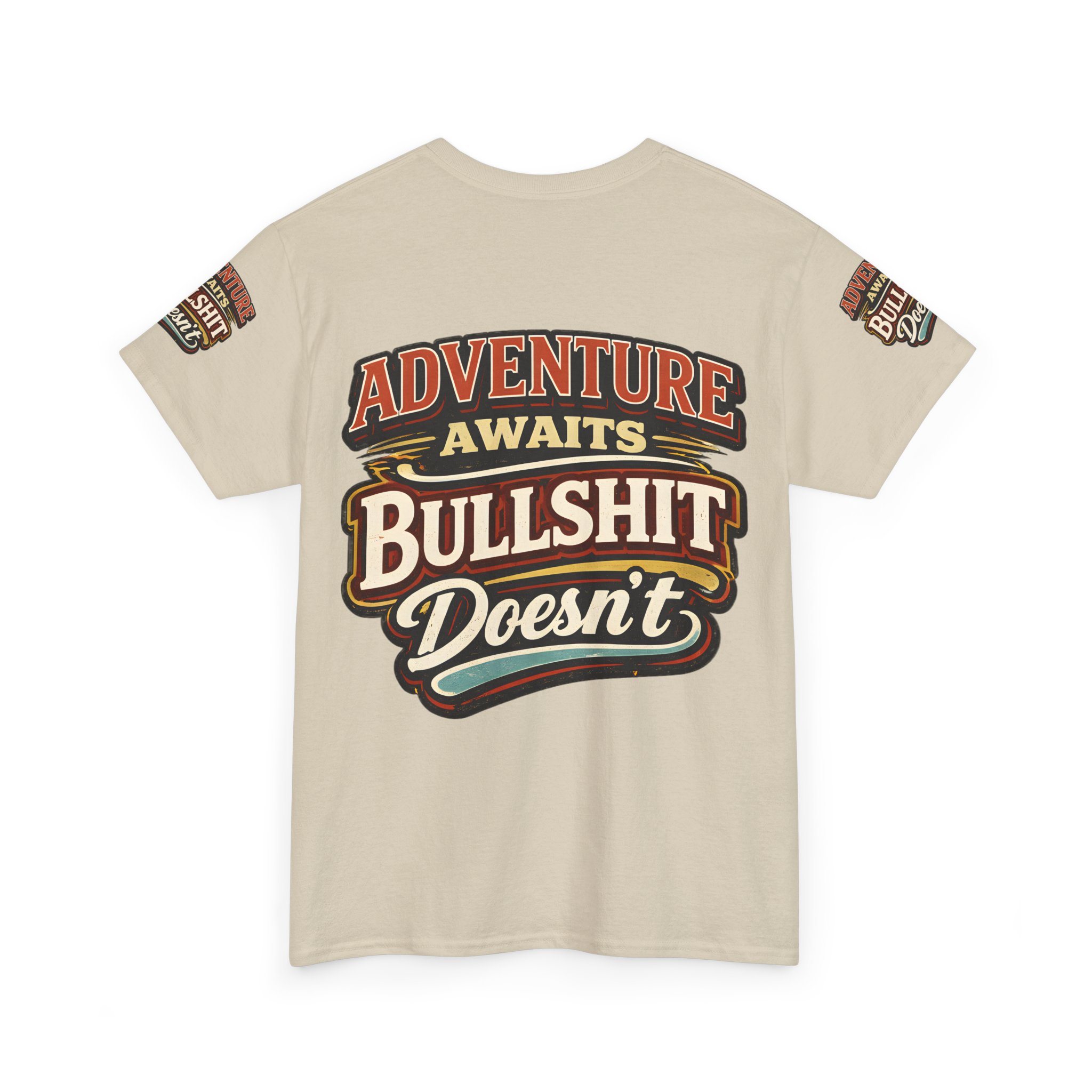 Unisex Heavy Cotton Tee — "Adventure Awaits" Design F**K-Line