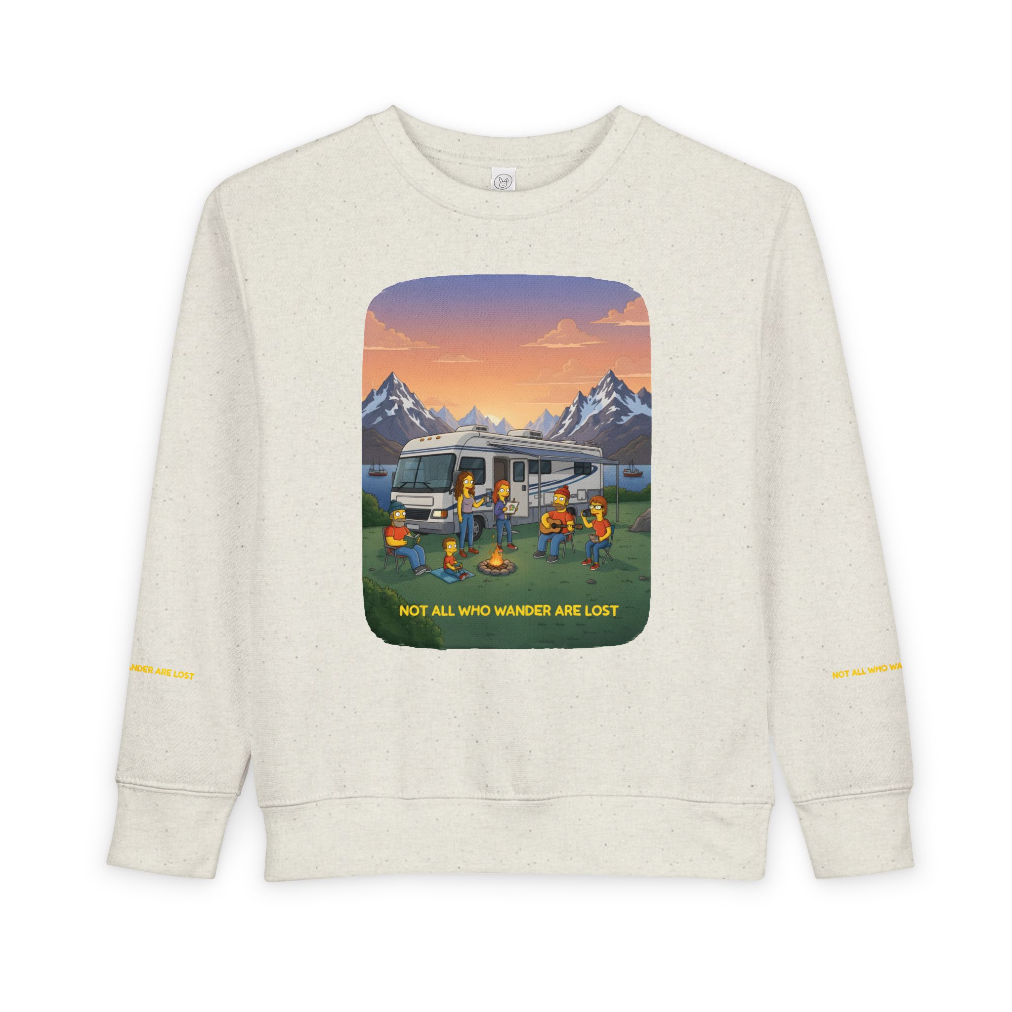 Toddler Sweatshirt - "Not All Who Wander Are Lost" (Design Sitcom-Line)
