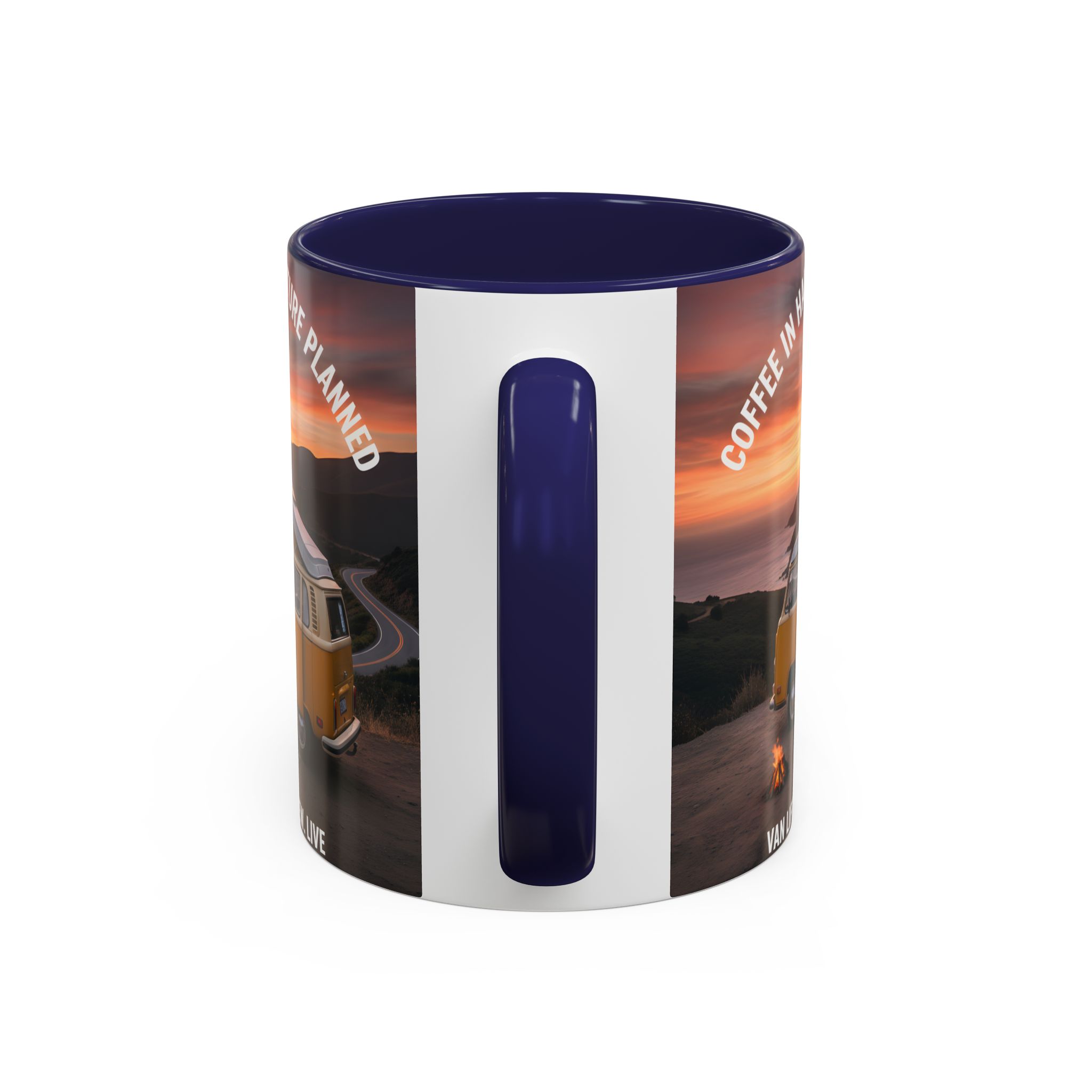 Accent Coffee Mug (11, 15oz) - "Coffee in Hand, Adventure Planned"