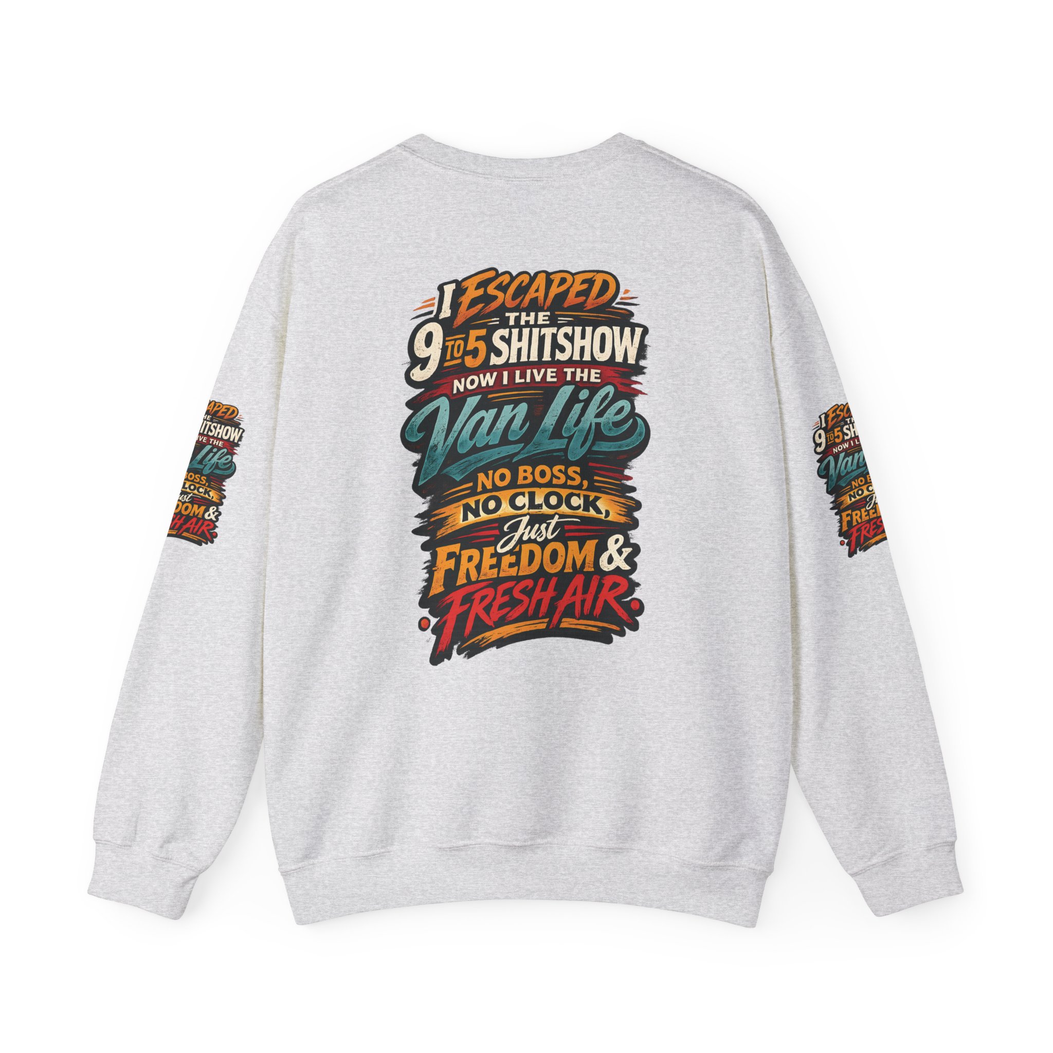 16933664455990537248_2048-1.jpeg Unisex Heavy Blend™ Crewneck Sweatshirt — "I Escaped The 9 To 5" Design F**K-Line