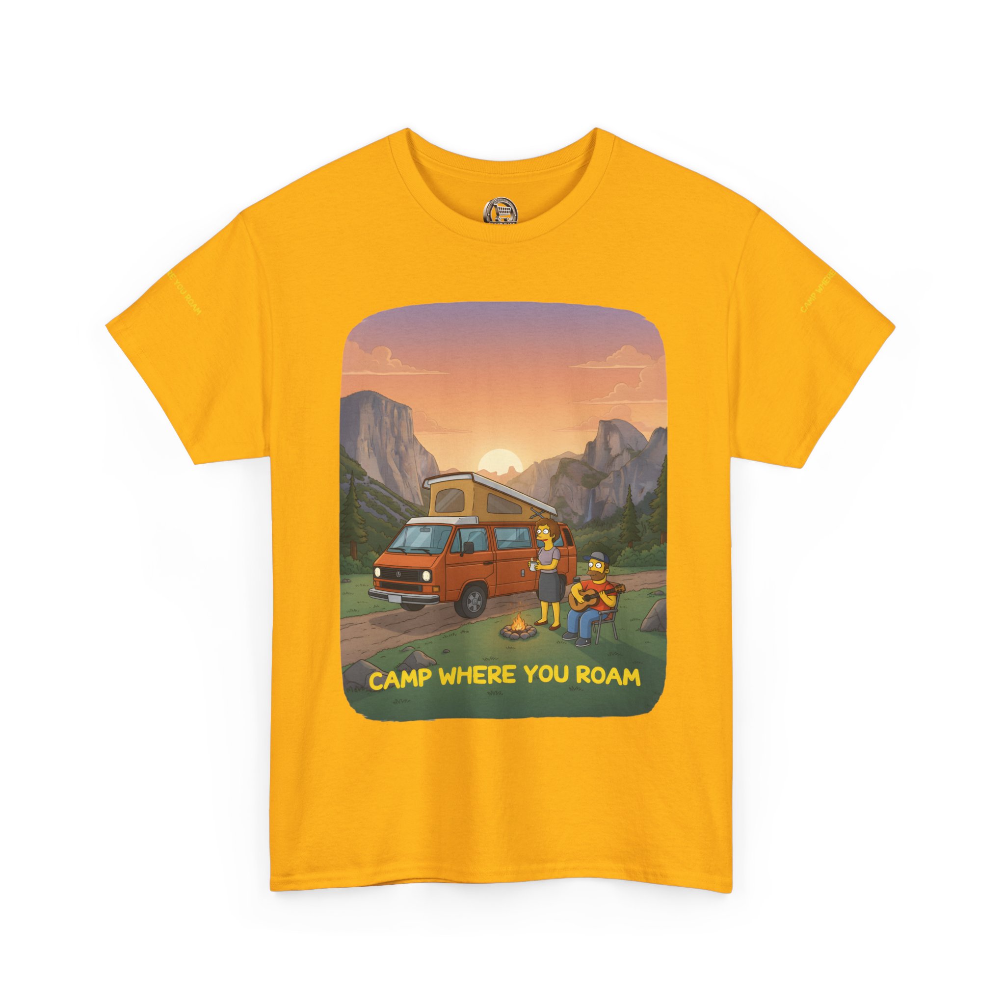 Unisex Heavy Cotton Tee — "Camp Where You Roam" Design Sitcom-Line