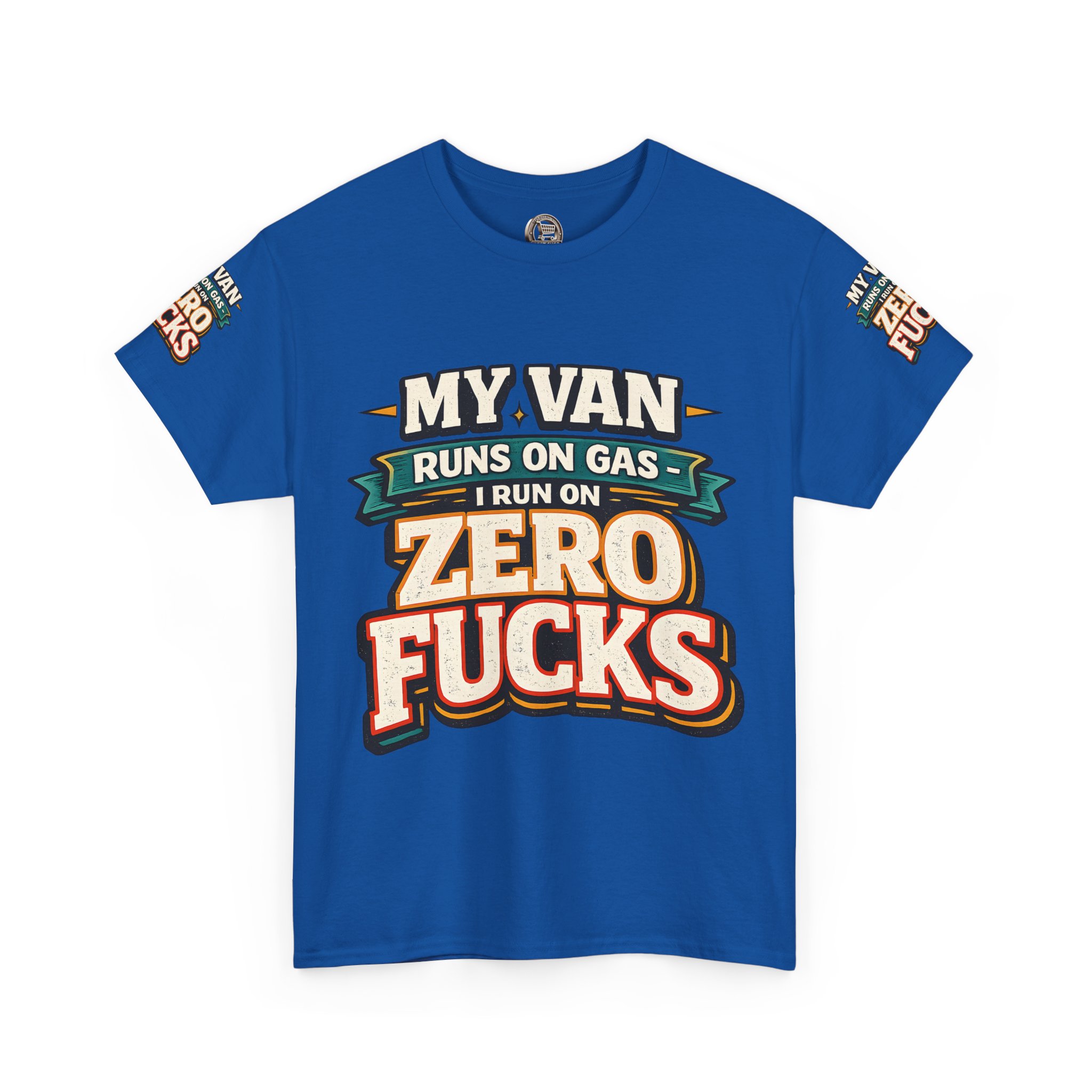 Unisex Heavy Cotton Tee — "My Van Runs On Gas" Design F**K-Line
