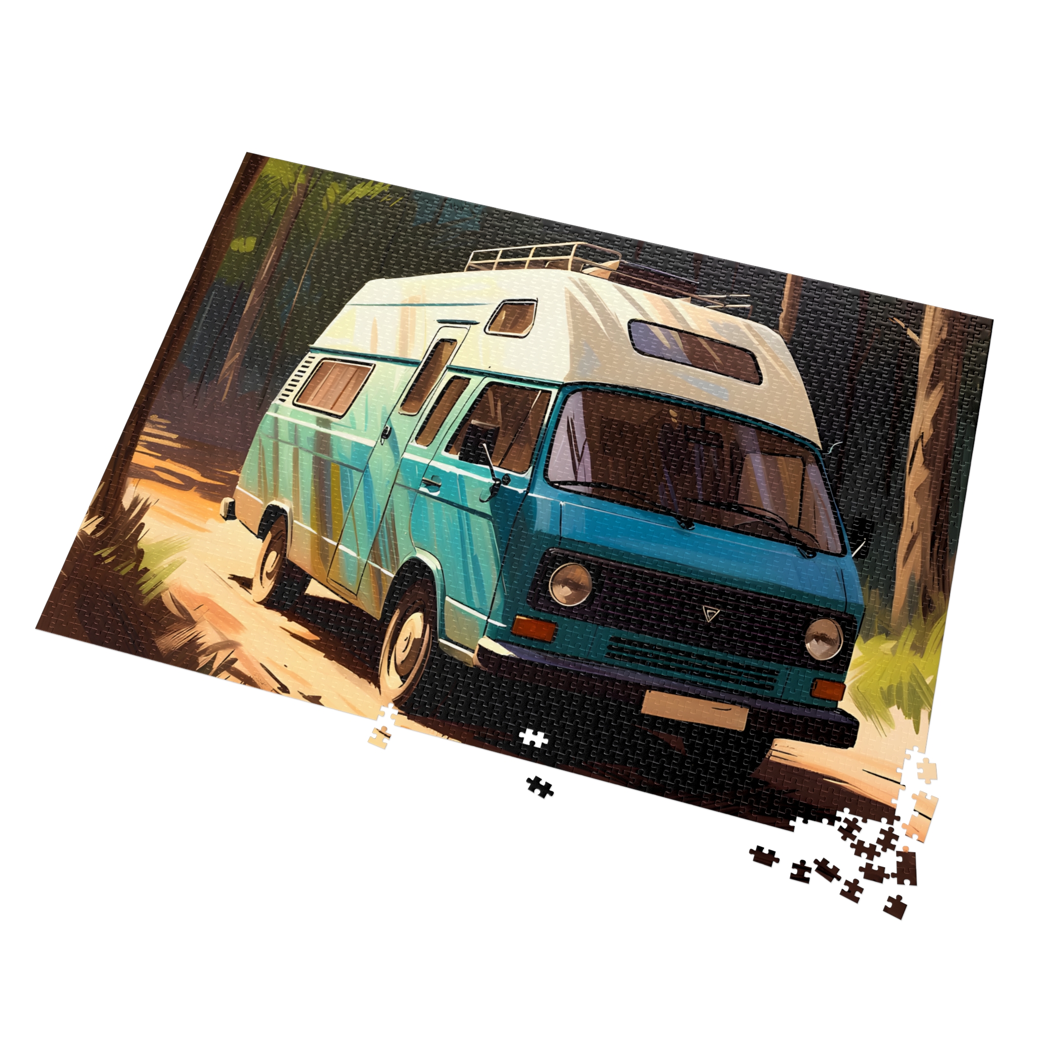 Jigsaw Puzzle with Tin — Retro Camper Van