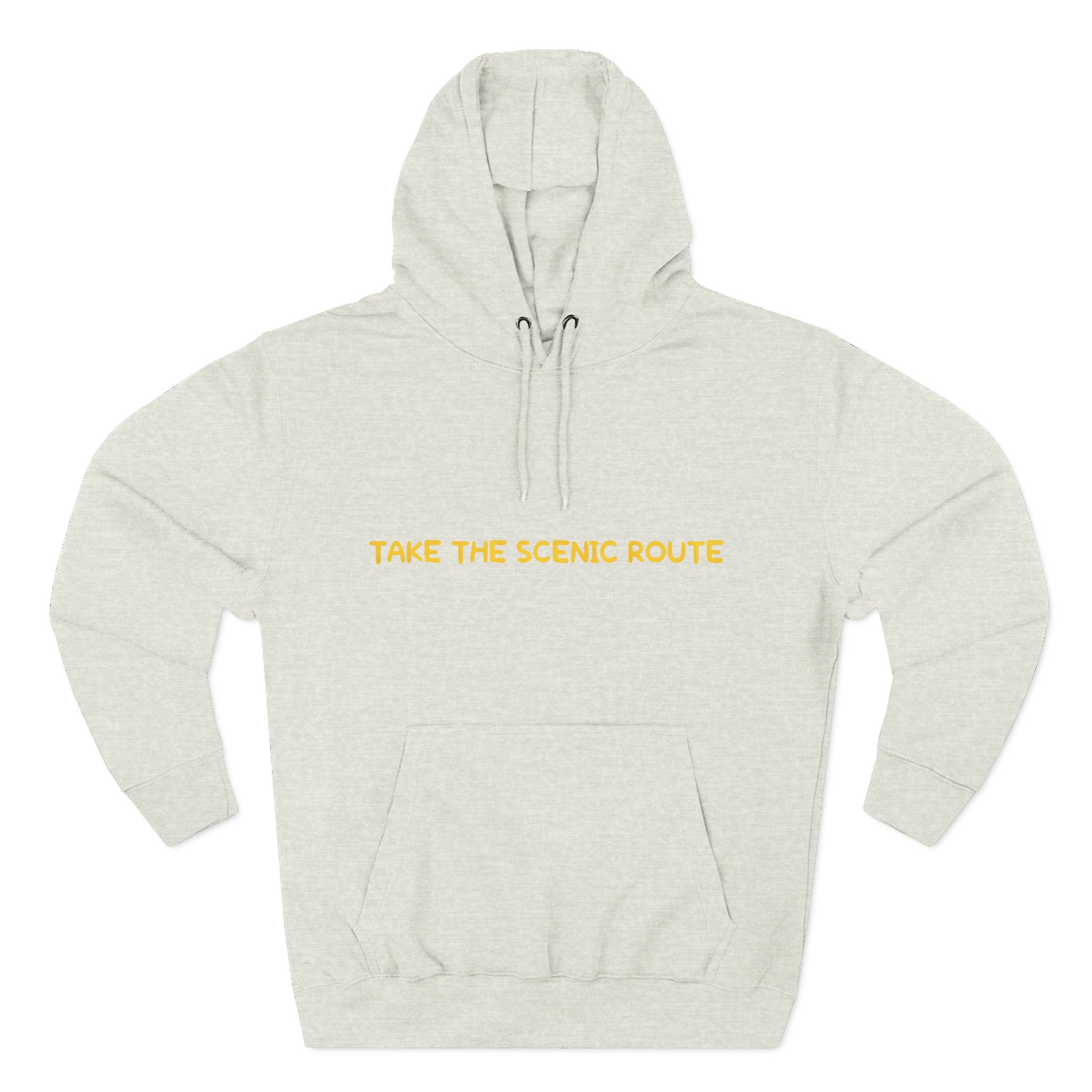 Three-Panel Fleece Hoodie - "Take The Scenic Route" Design Sitcom-Line