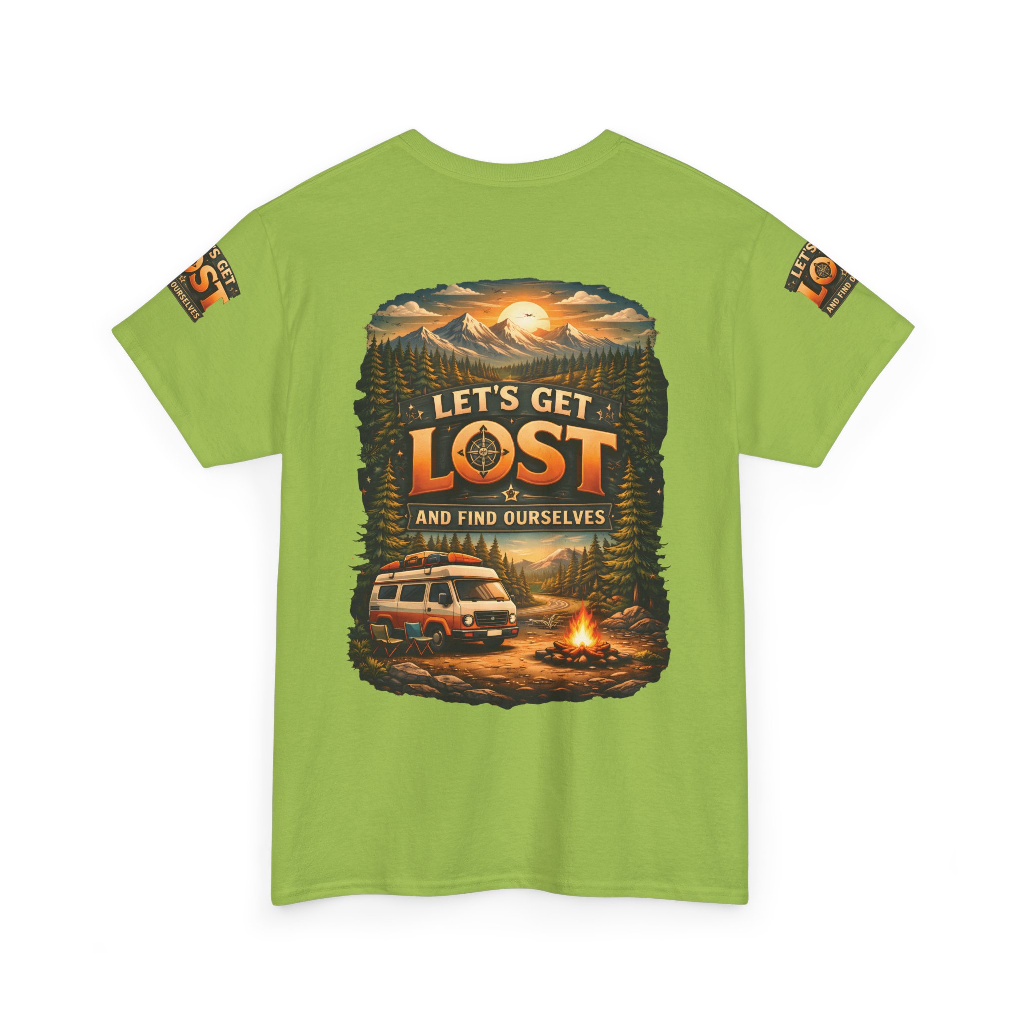 Unisex Heavy Cotton Tee — "Let´s Get Lost And Found Ourselfs" Design Scenic-Line