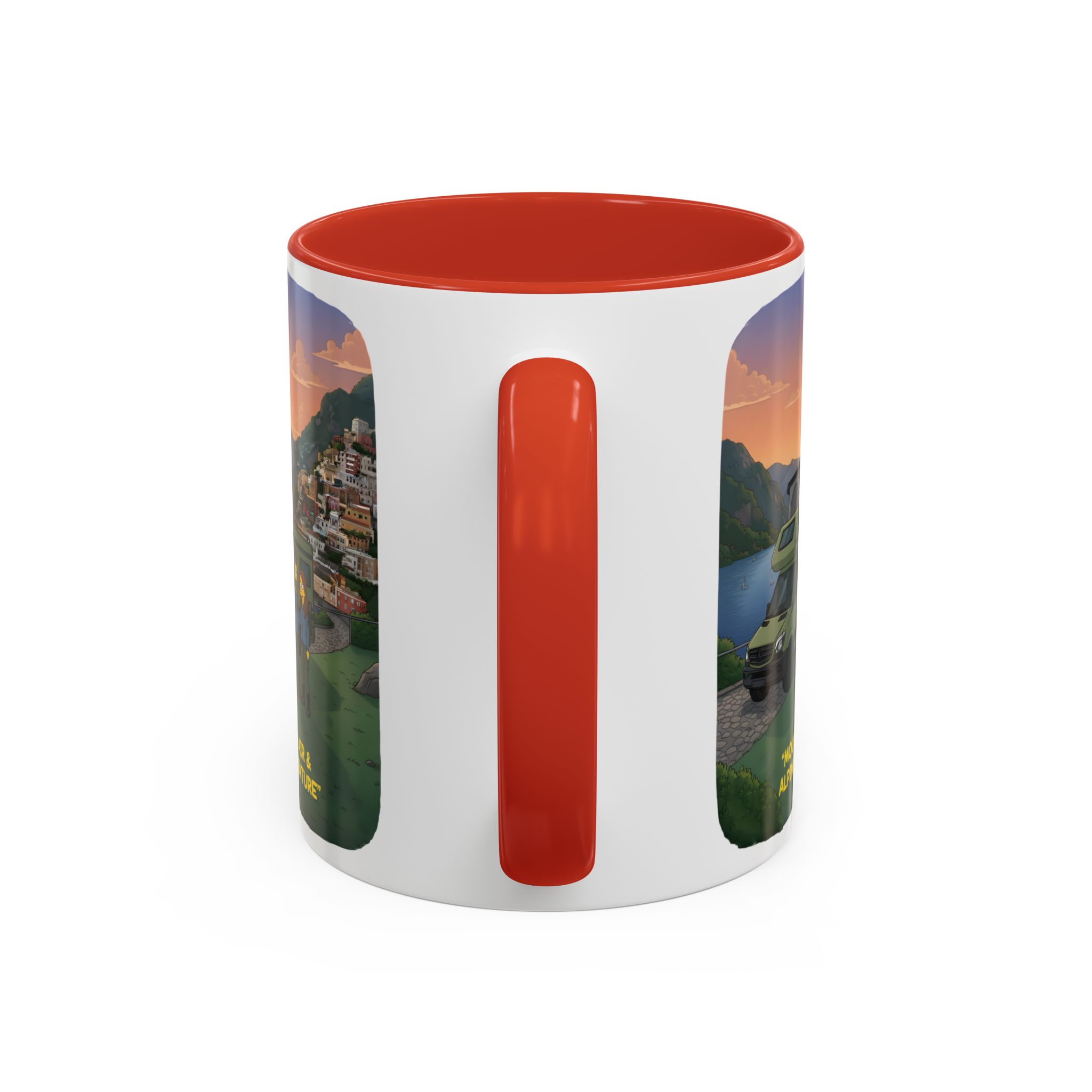 Accent Coffee Mug (11, 15oz) — "Mountain Air And Alpine Adventure"" Design Sitcom-Line