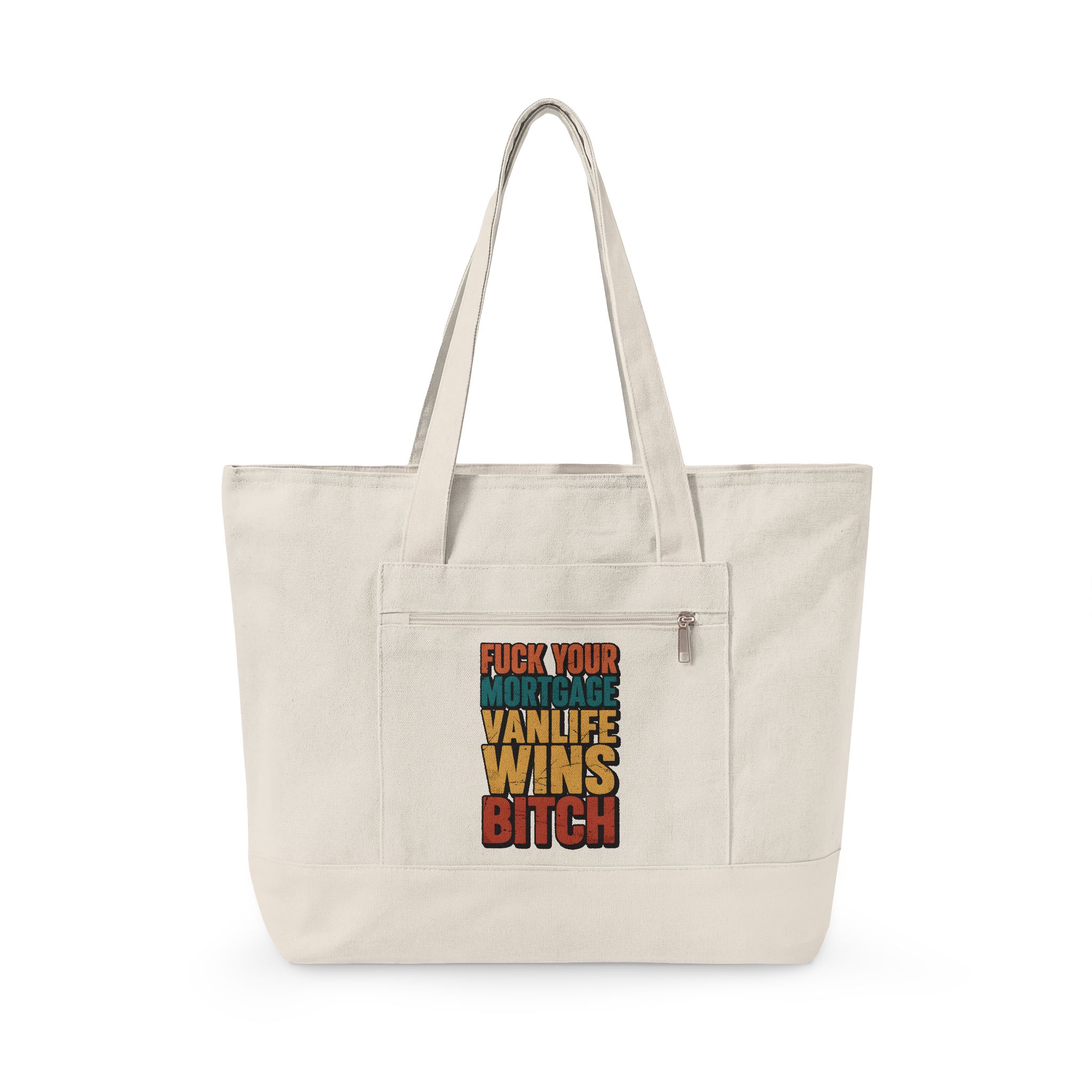 1700334905721740585_2048.jpeg Zippered Canvas Tote — "Fuck Your Mortgage" (Design F**K-Line)