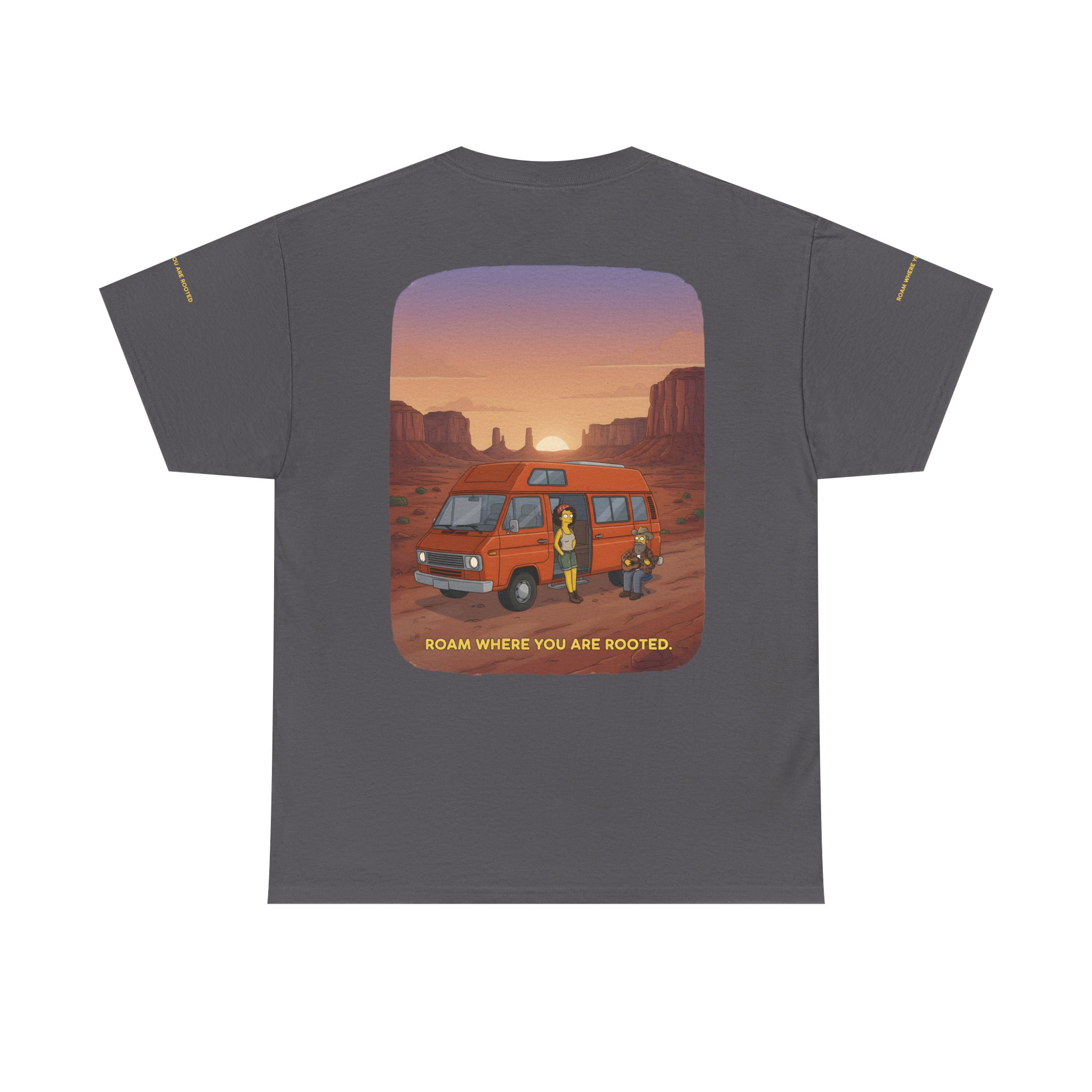 Unisex Heavy Cotton Tee — "Roam Where You Are Rooted" Design Sitcom-Line