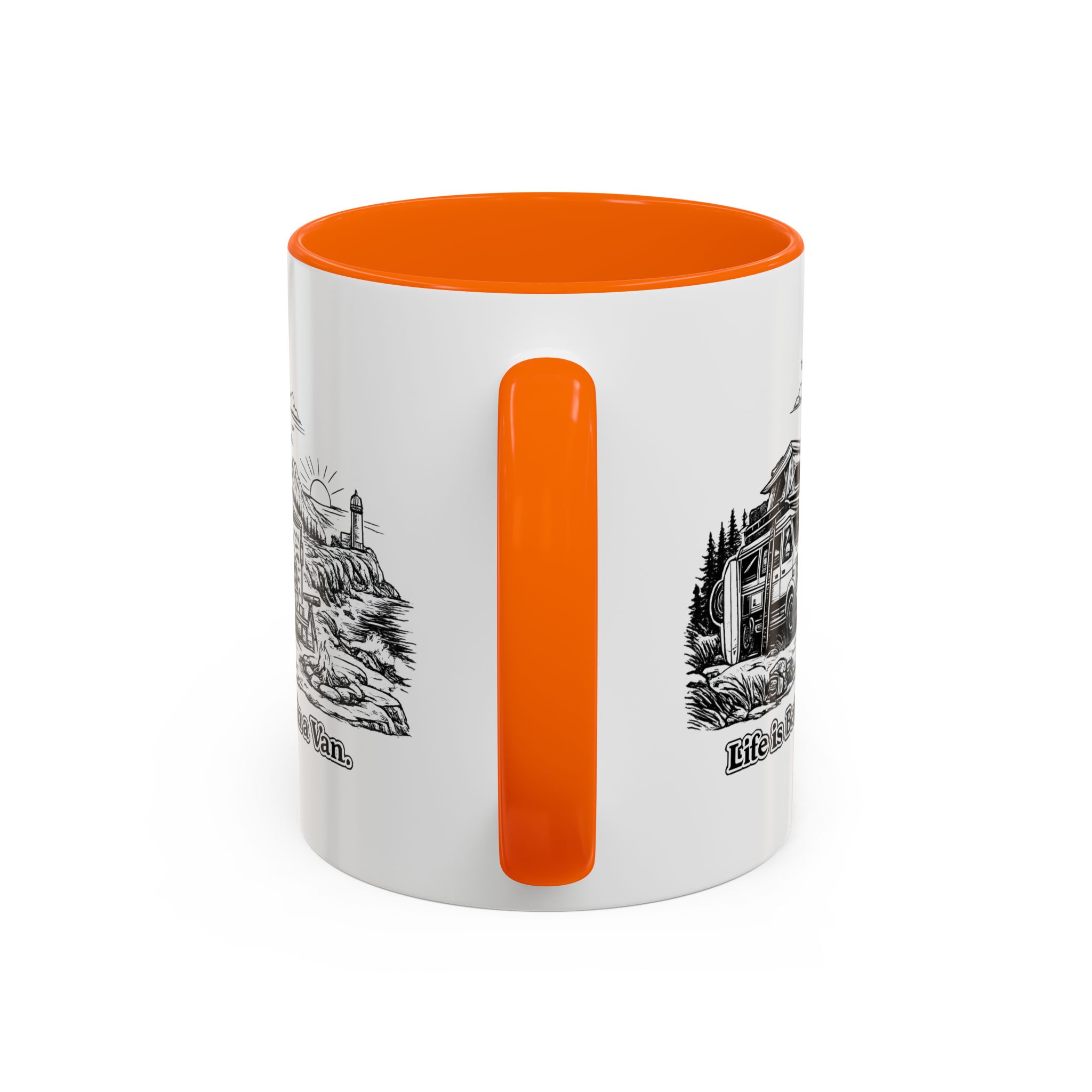 17010429947724194896_2048.jpeg Accent Coffee Mug (11, 15oz) — "Life Is Better In A Van" Design Minimal-Line