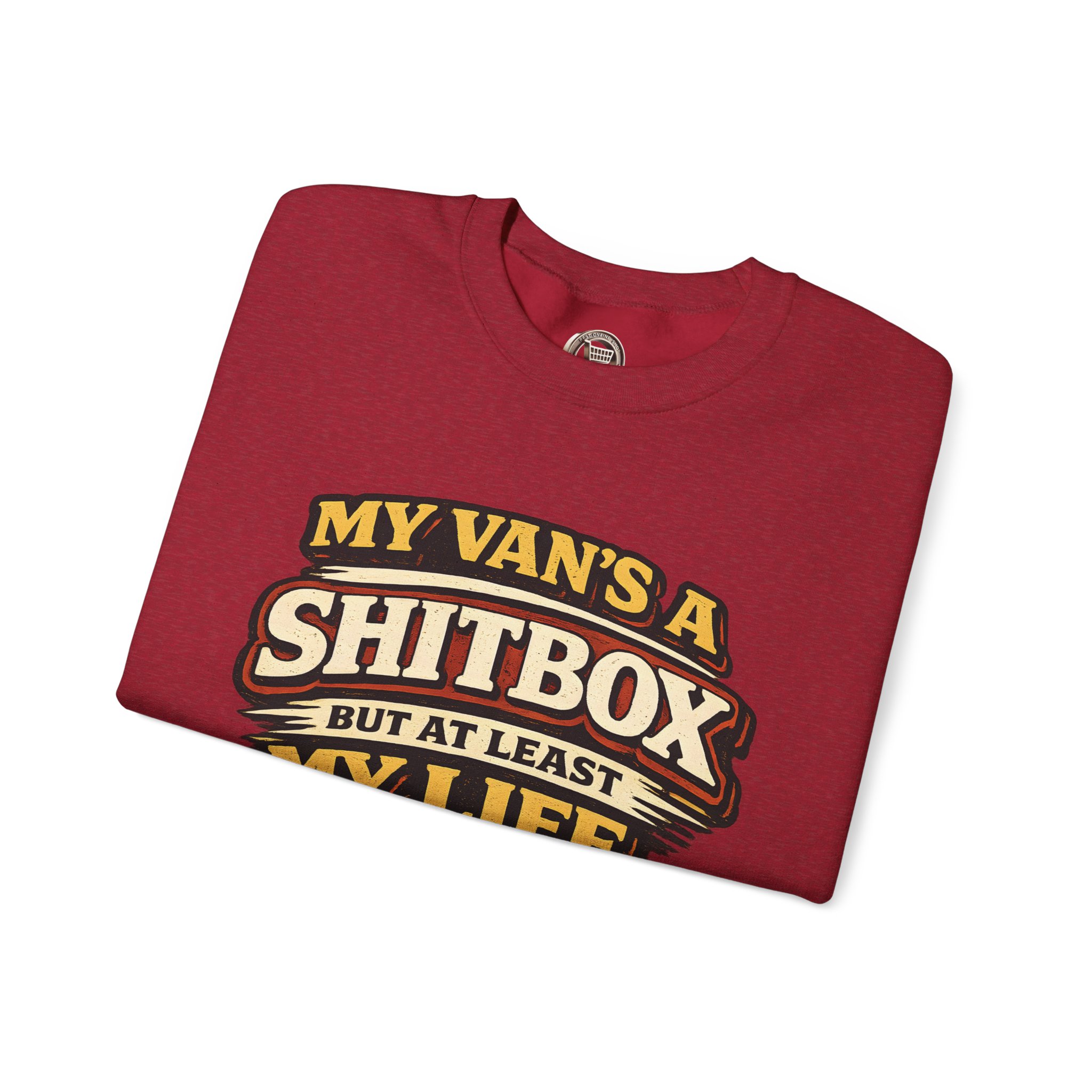 17015422181107652901_2048.jpeg Unisex Heavy Blend™ Crewneck Sweatshirt — "My Van`s A Shitbox" Design F**K-Line