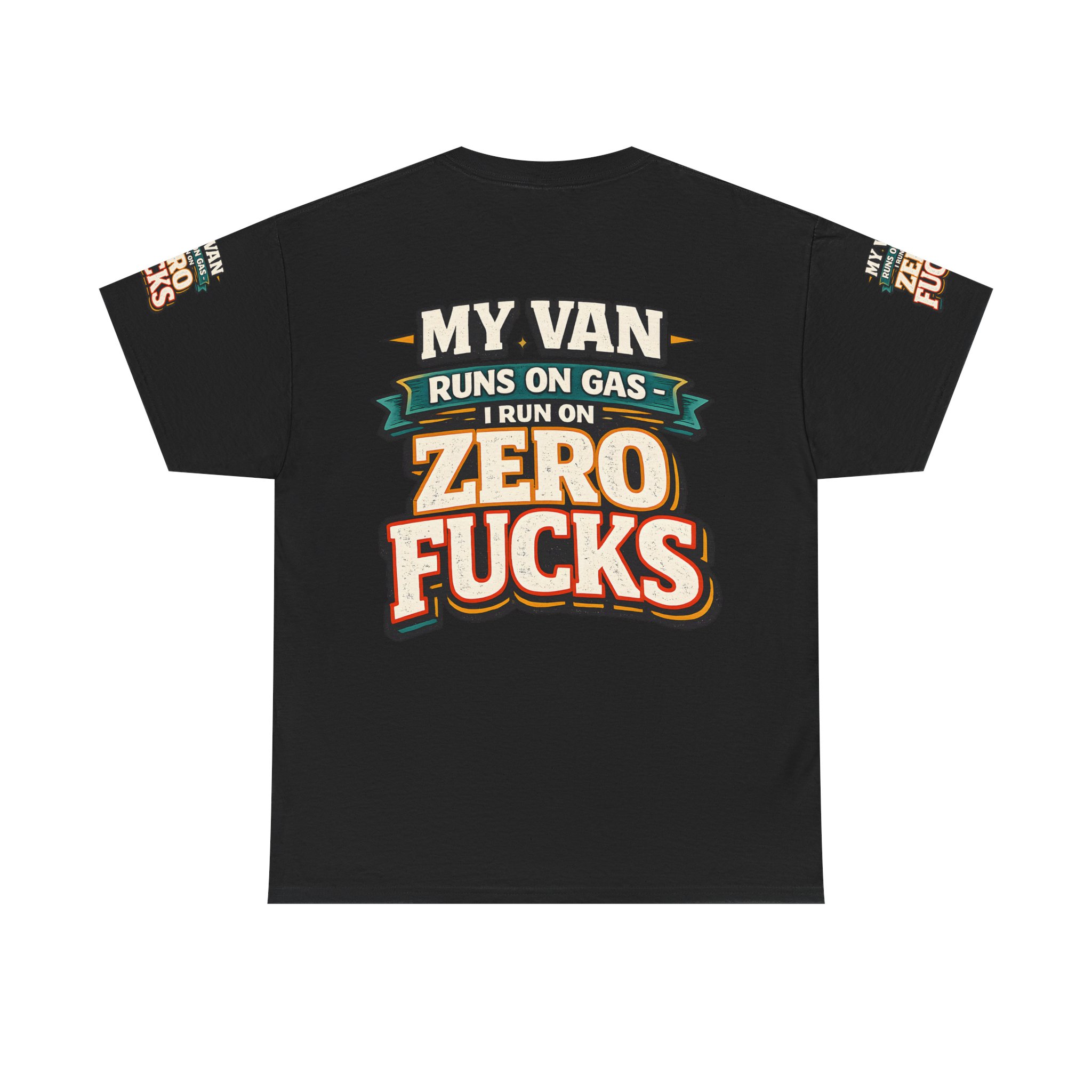 Unisex Heavy Cotton Tee — "My Van Runs On Gas" Design F**K-Line