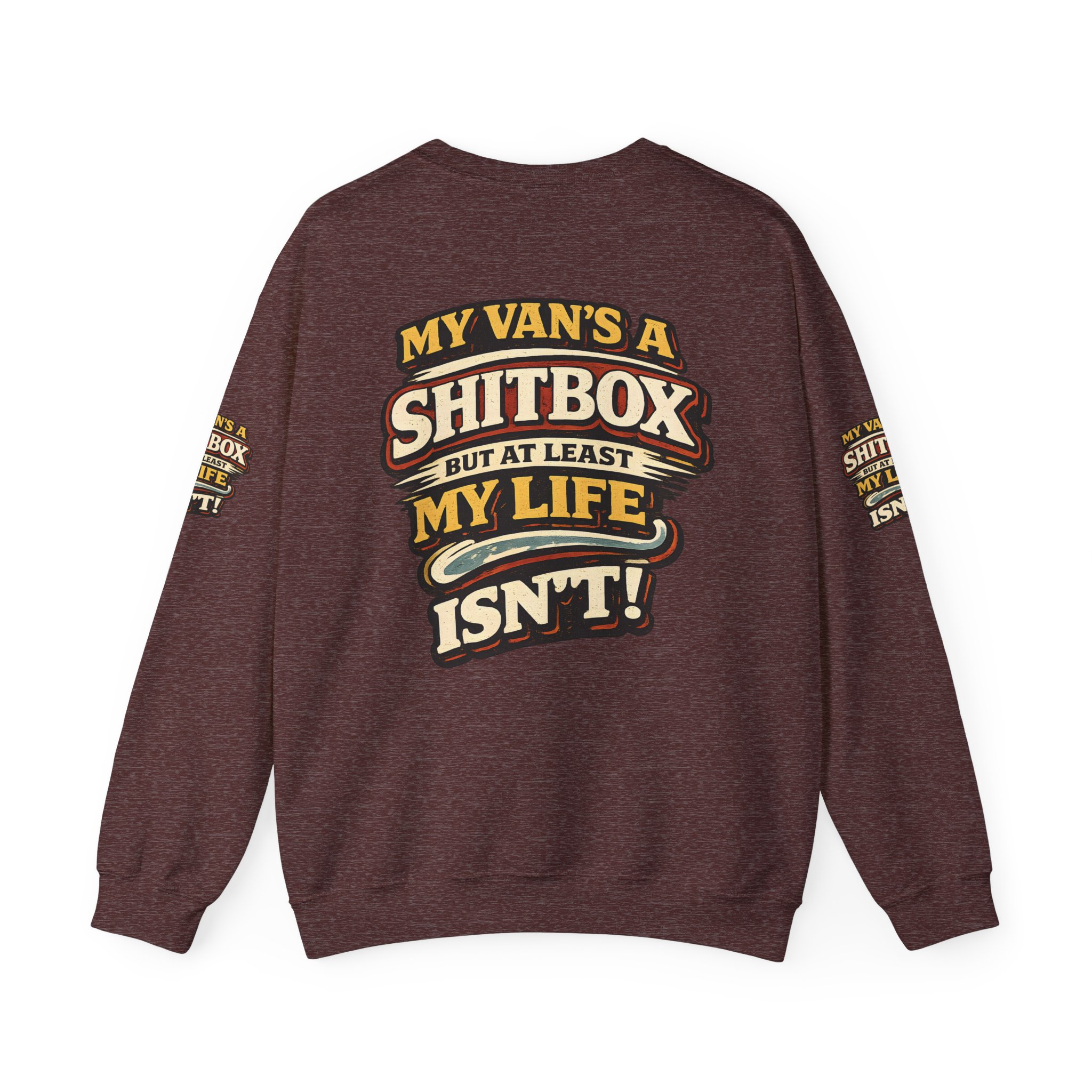 17036658968701081862_2048.jpeg Unisex Heavy Blend™ Crewneck Sweatshirt — "My Van`s A Shitbox" Design F**K-Line