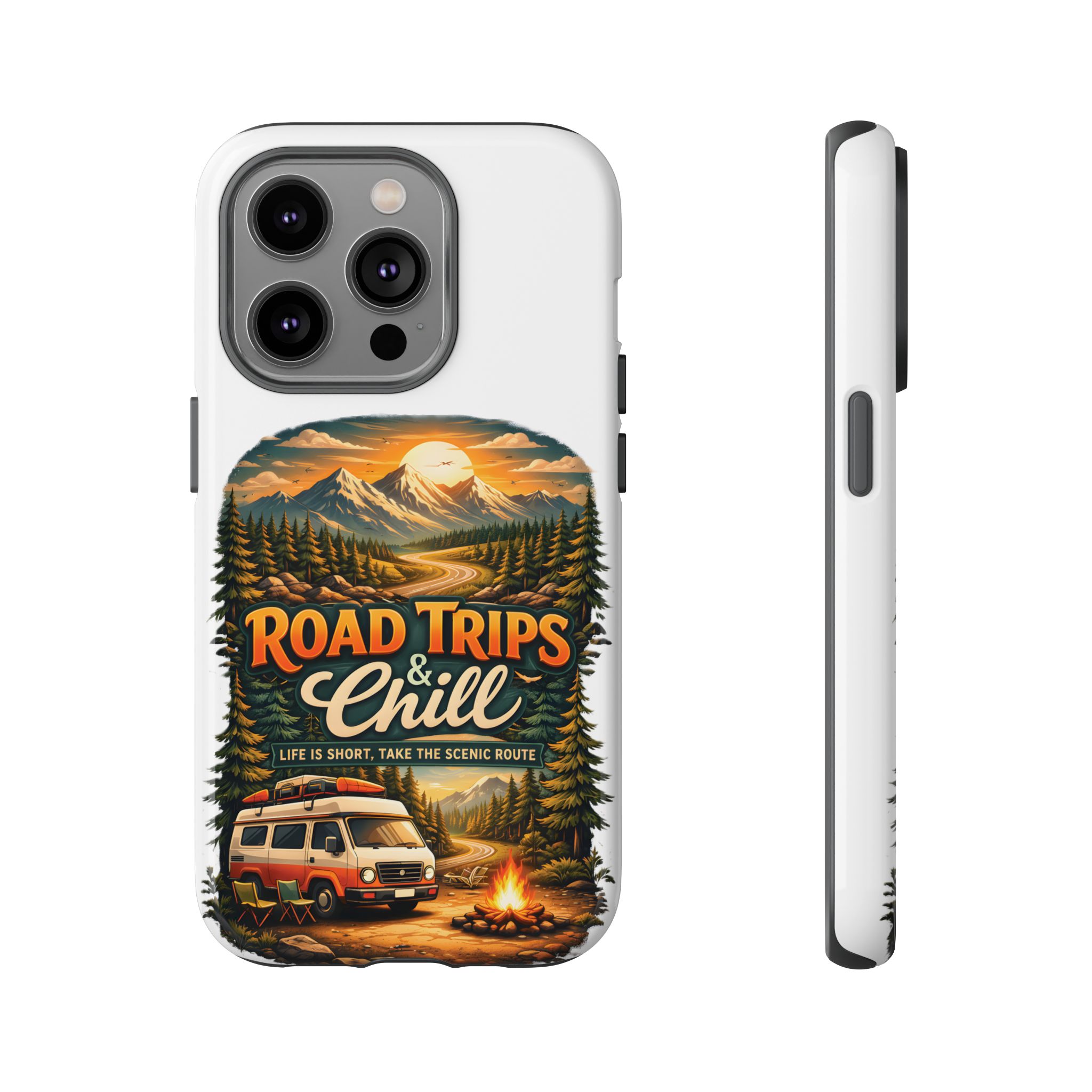 Phone Case — "Road Trips and Chill" (Design Scenic-Line)