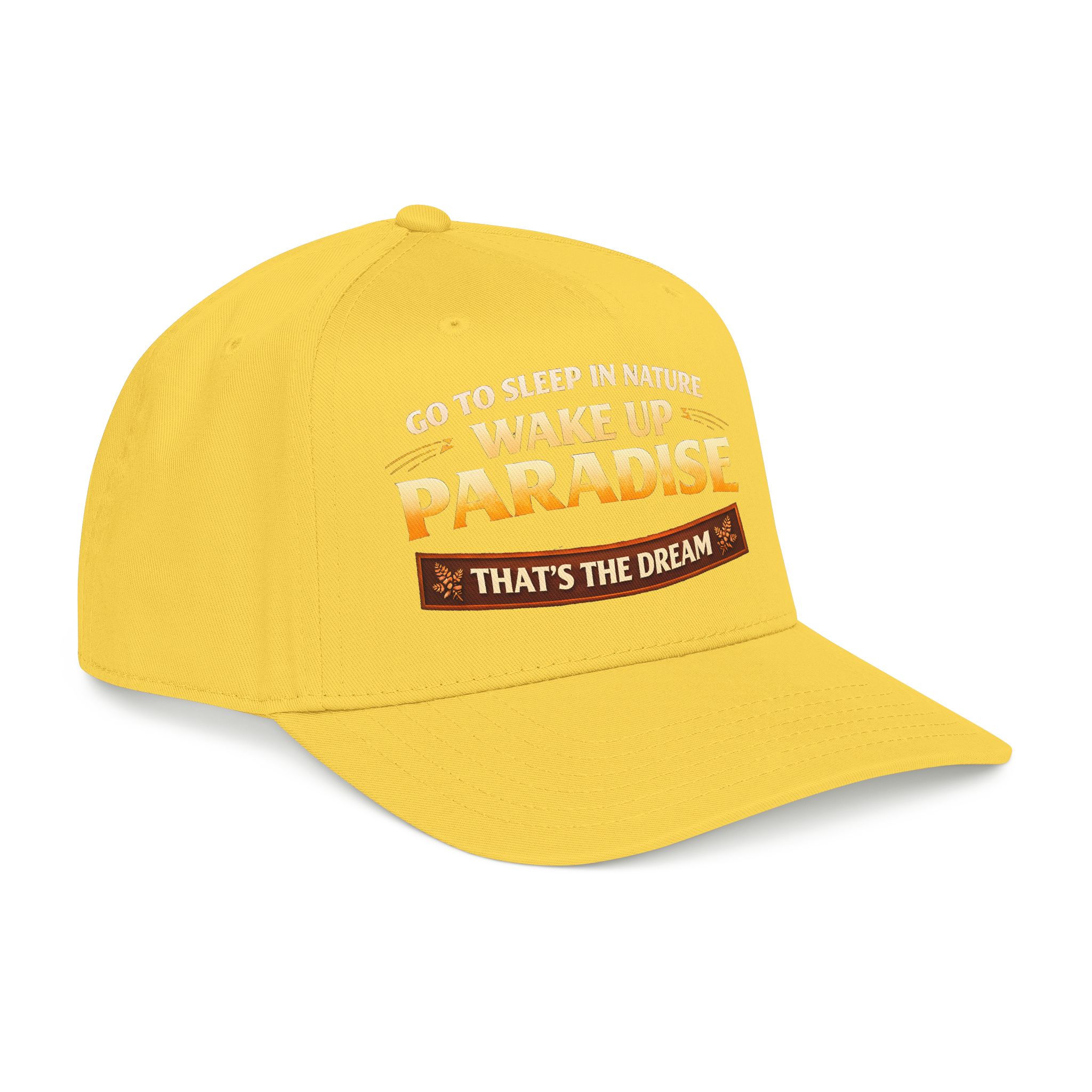 Baseball Cap - "Go sleep Nature-Wake Up Paradise" Design Scenic-Line
