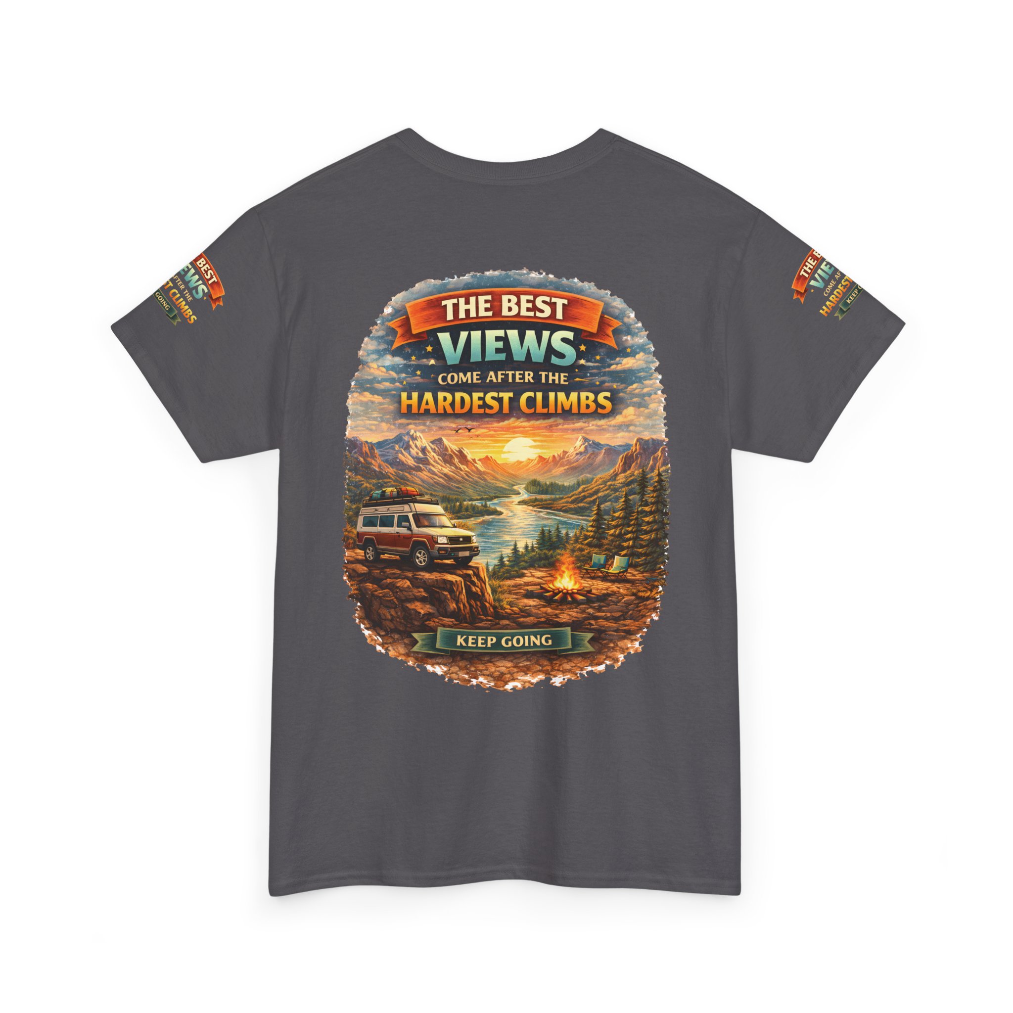 17049358837998317640_2048.jpeg Unisex Heavy Cotton Tee — "The Best Views" Design Scenic-Line